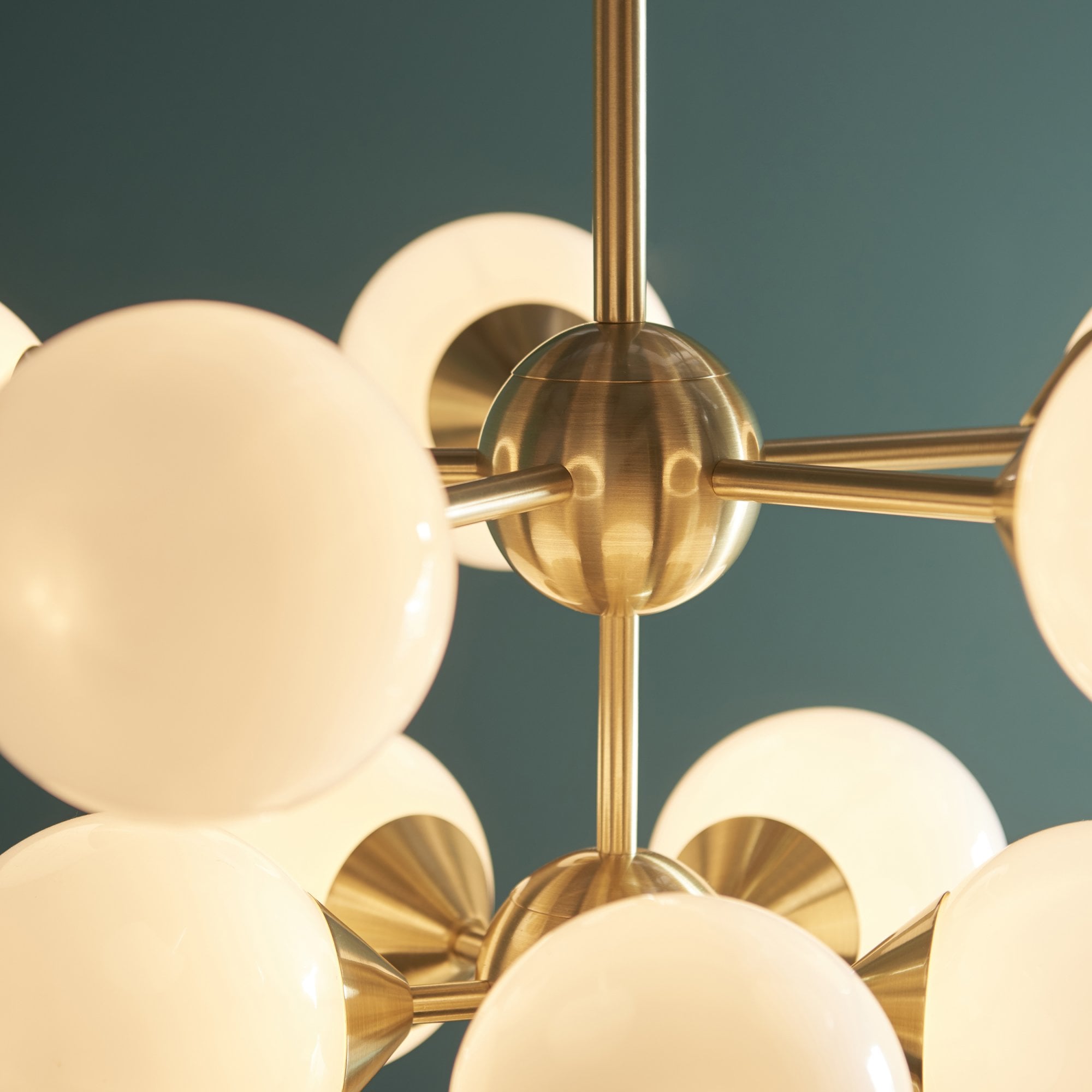 Endon Oscar 11 Light Pendant - Brushed Brass