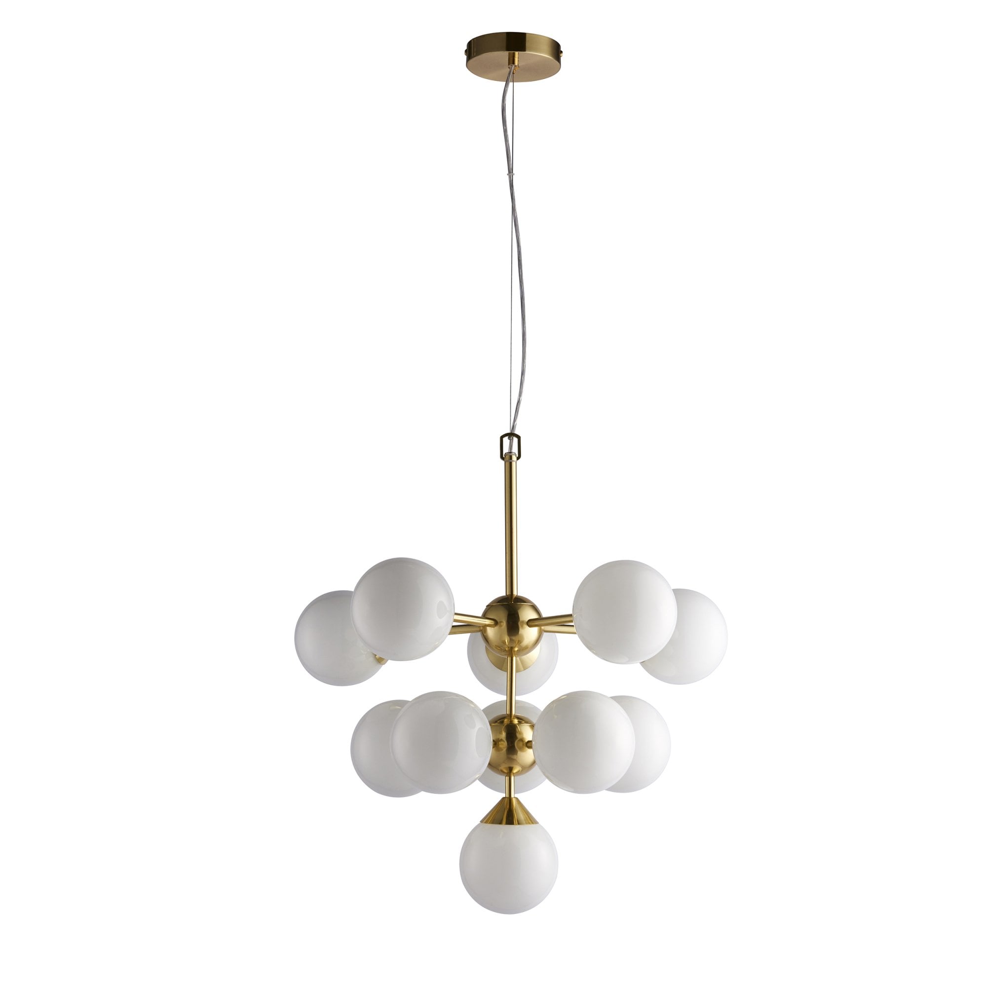 Endon Oscar 11 Light Pendant - Brushed Brass