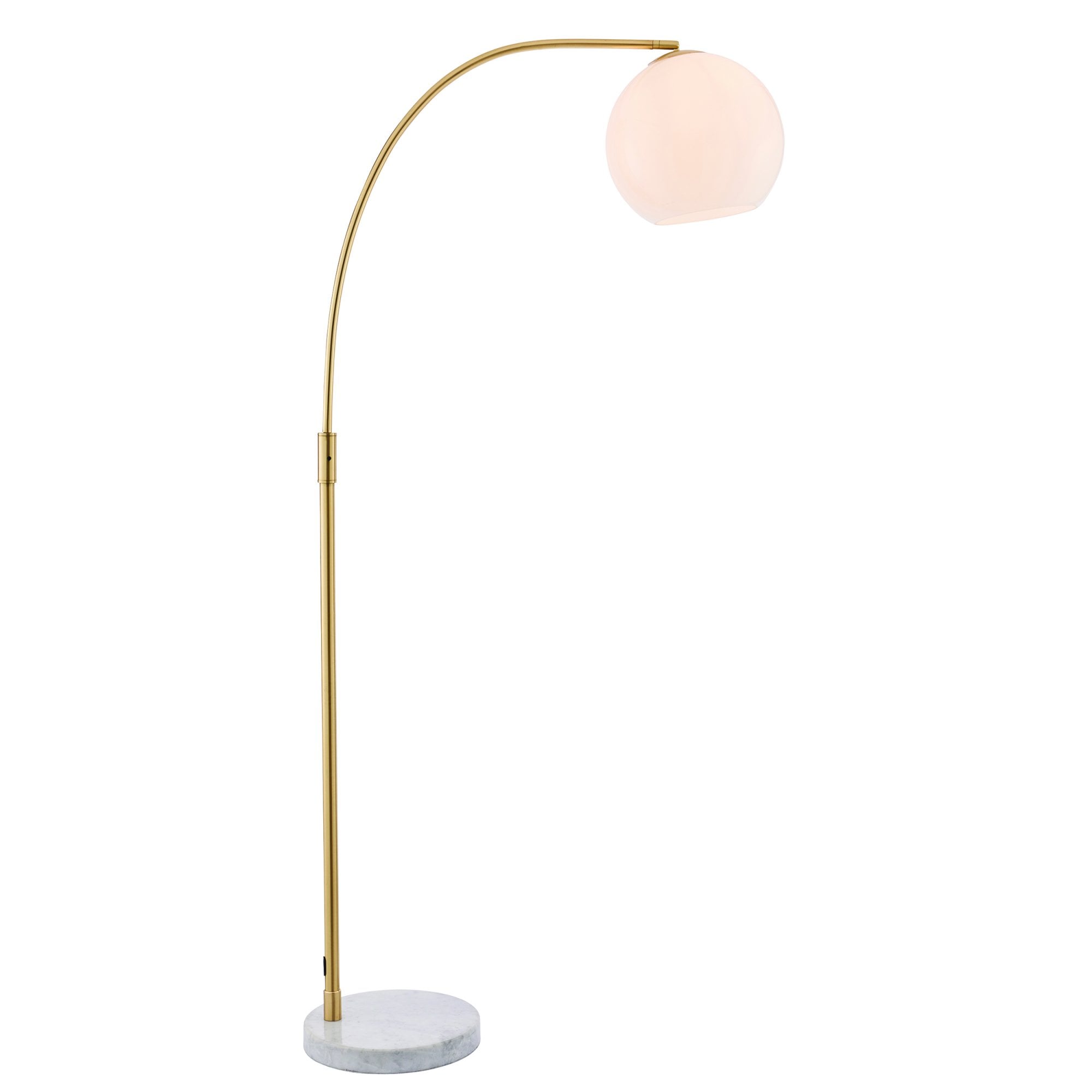 Endon Otto Floor Lamp - White/Grey & Silver Marble Base