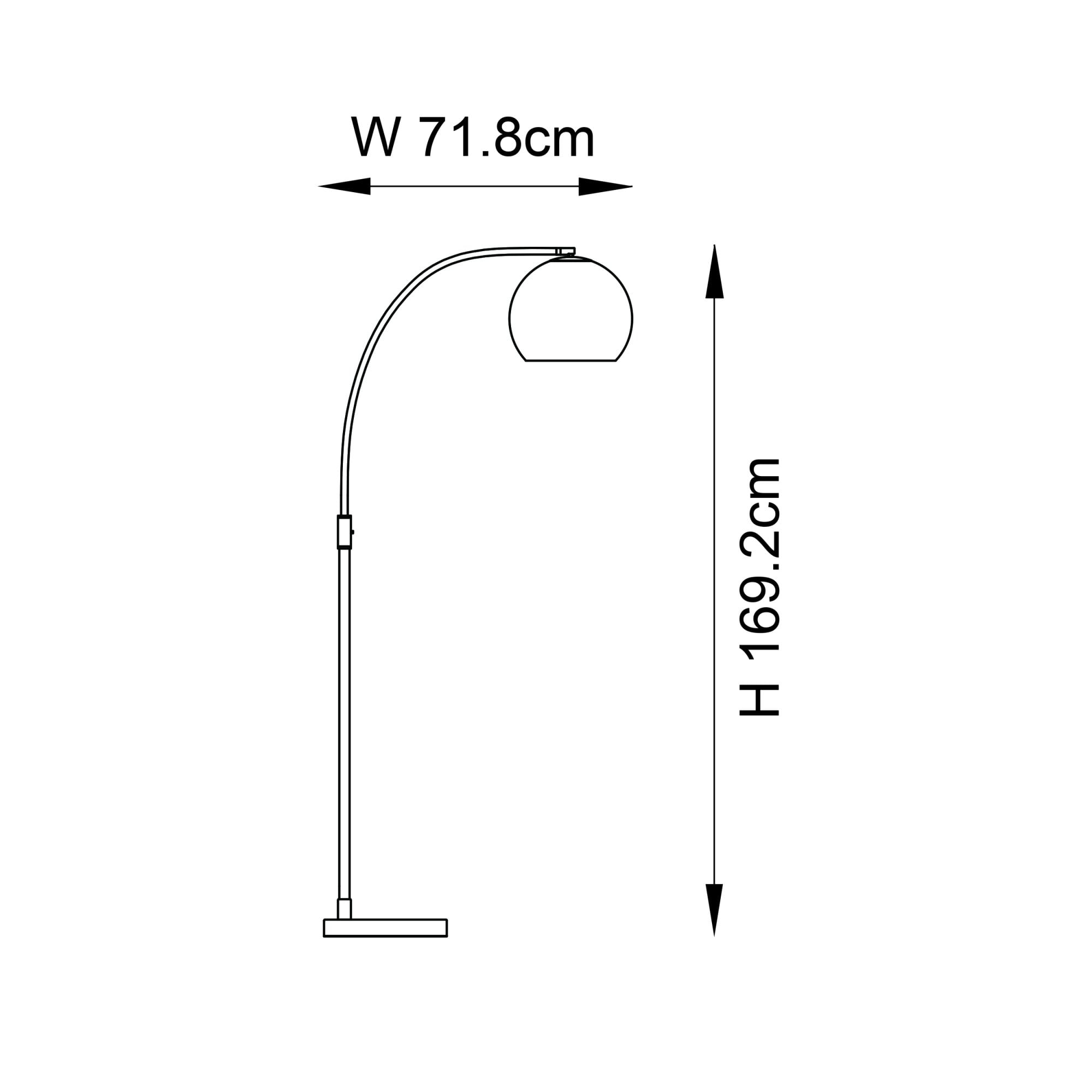 Endon Otto Floor Lamp - Black Marble Base