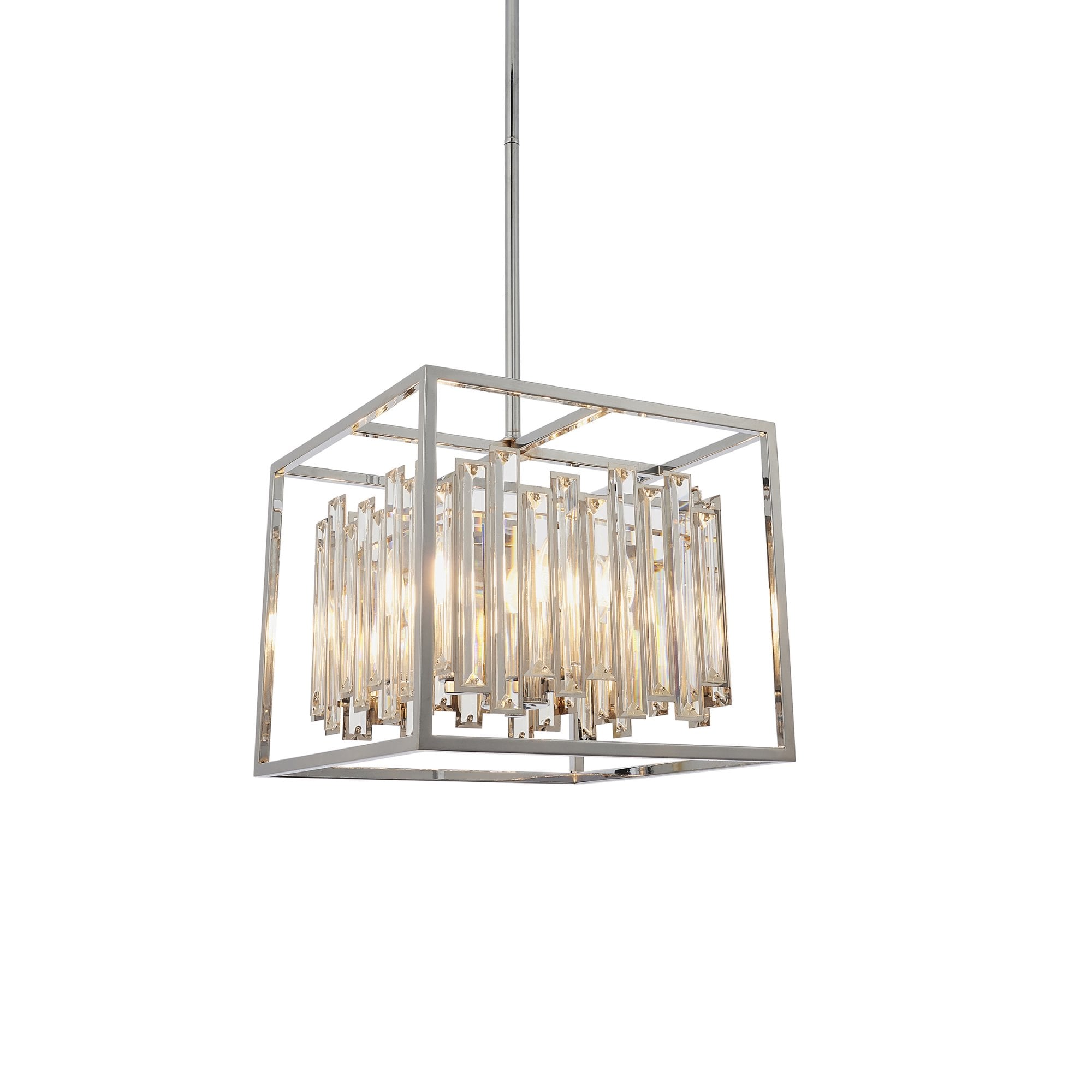 Endon Acadia 4 Light Pendant - Clear Crystal & Chrome Plate