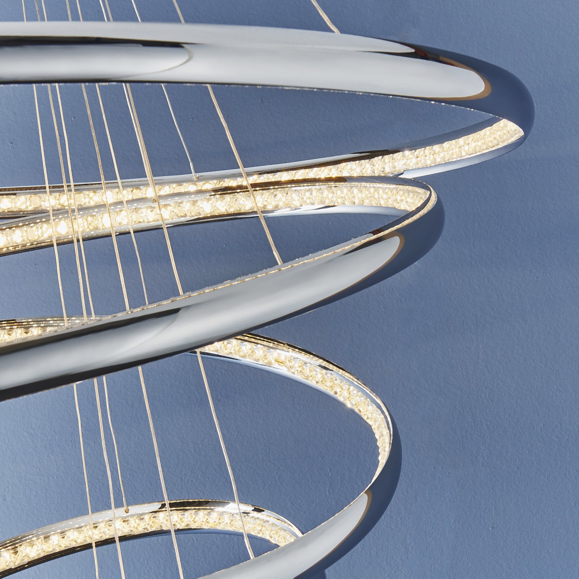 Endon Ozias 5 Light Pendant  - Chrome Plate & Clear Crystal