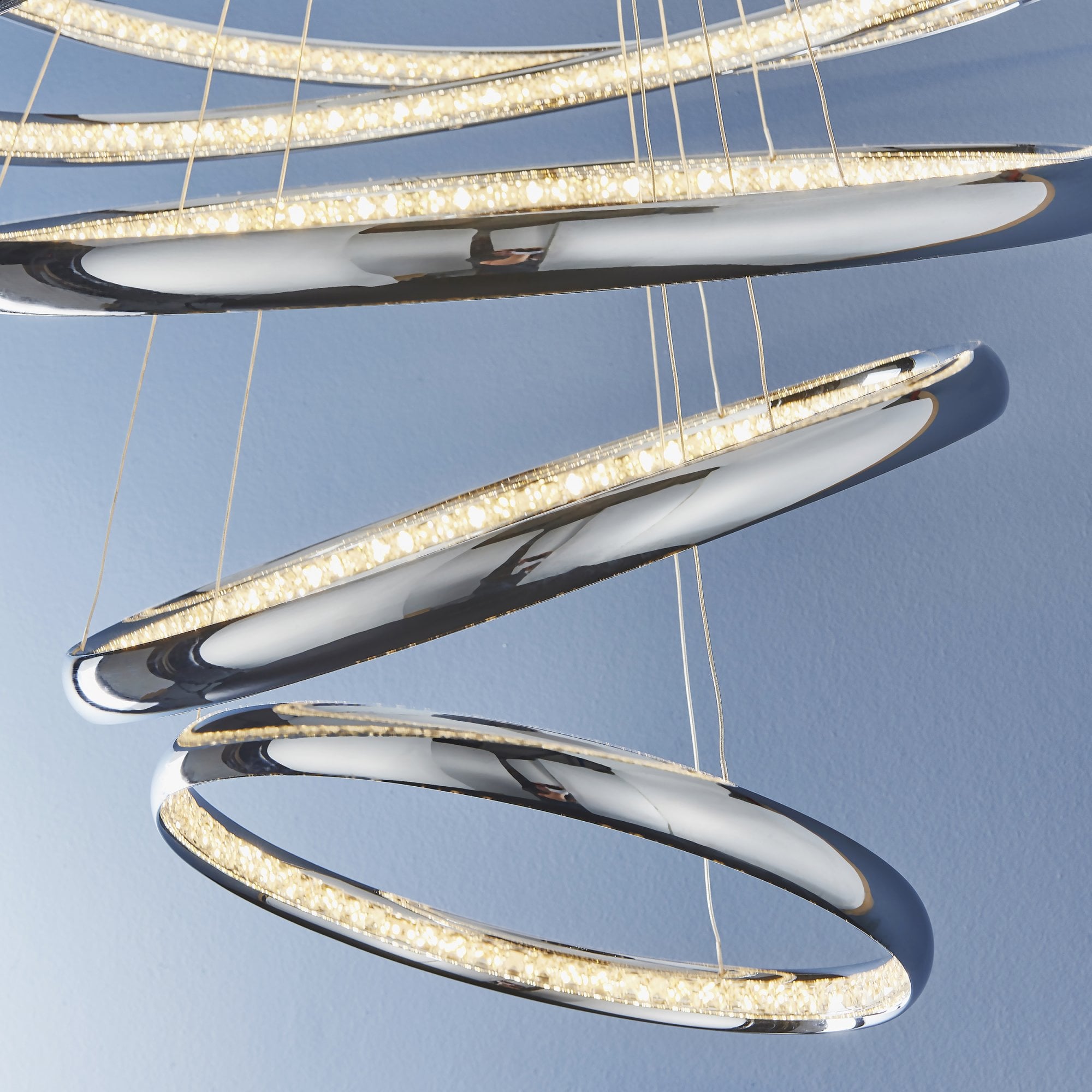 Endon Ozias 5 Light Pendant  - Chrome Plate & Clear Crystal