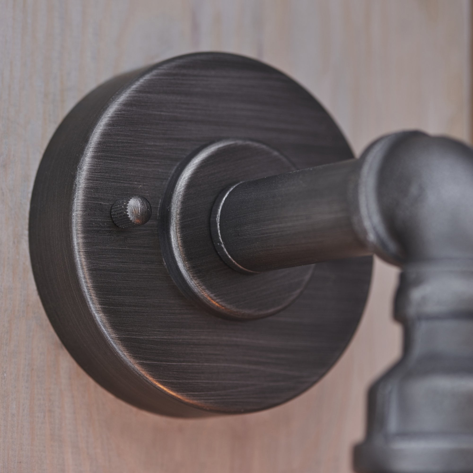 Endon Pipe Single Light Wall Light - Aged Pewter Paint