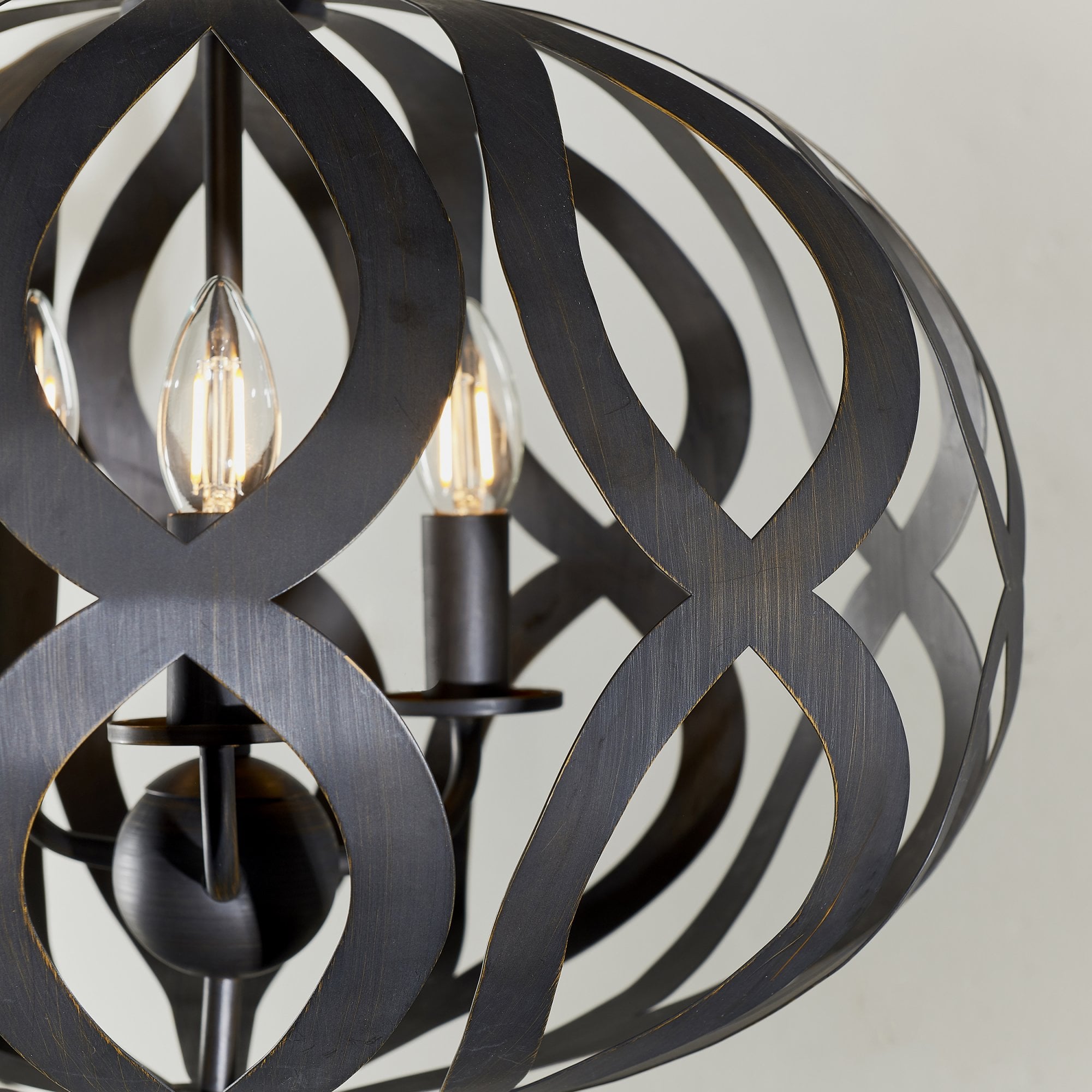 Endon Sirolo 3 Light Pendant - Antique Brushed Bronze Paint