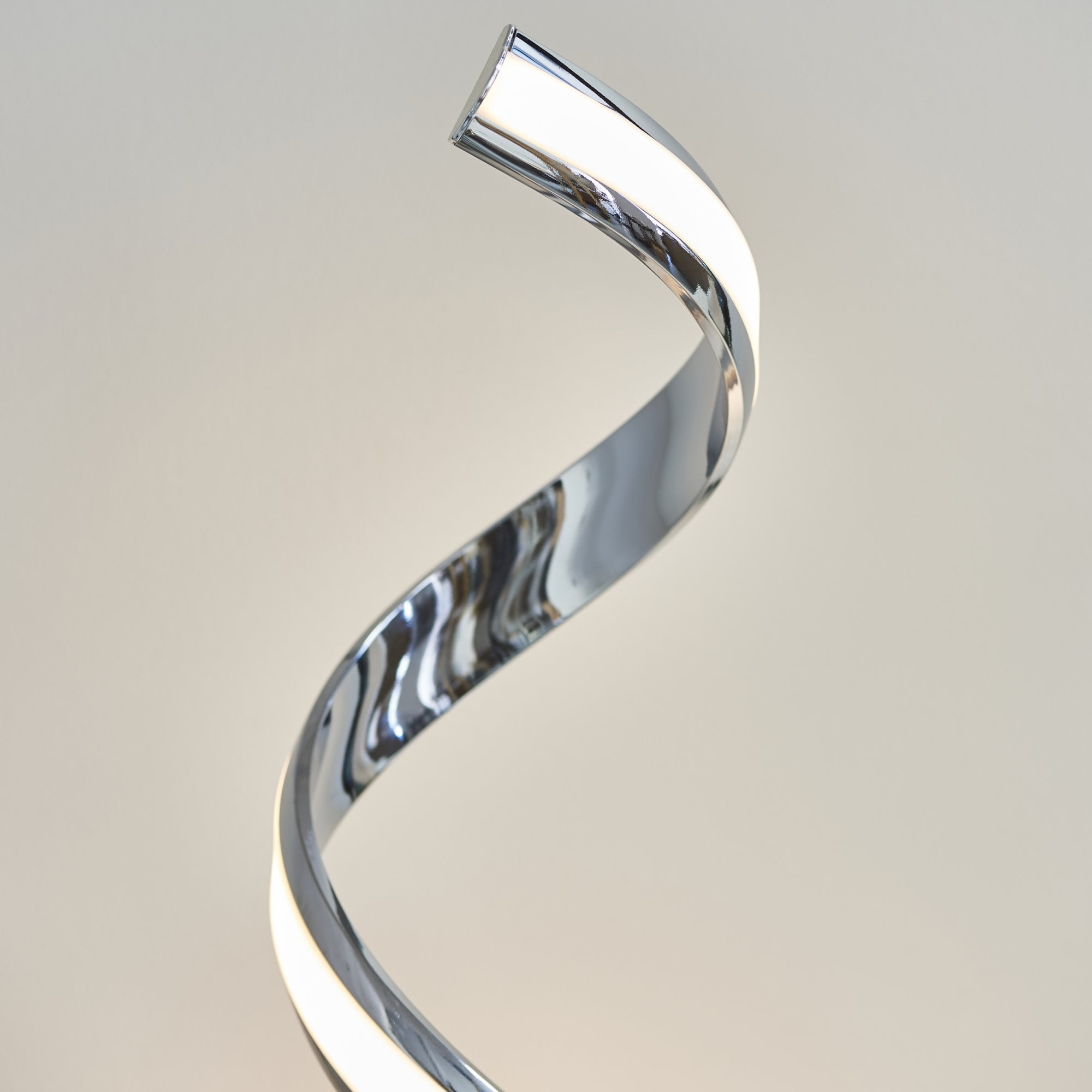 Endon Aria Table Lamp - Chrome Plate & White Acrylic