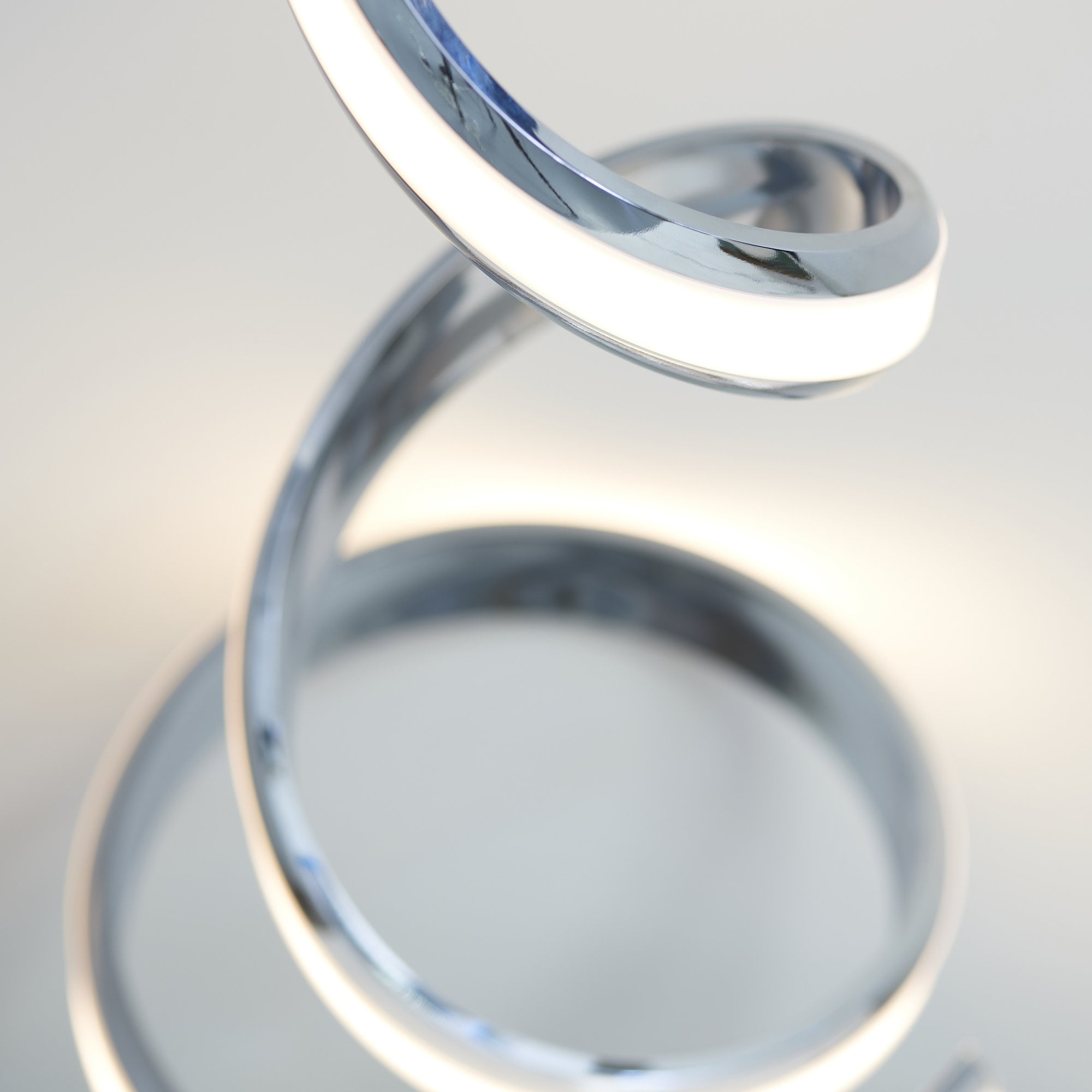 Endon Aria Table Lamp - Chrome Plate & White Acrylic