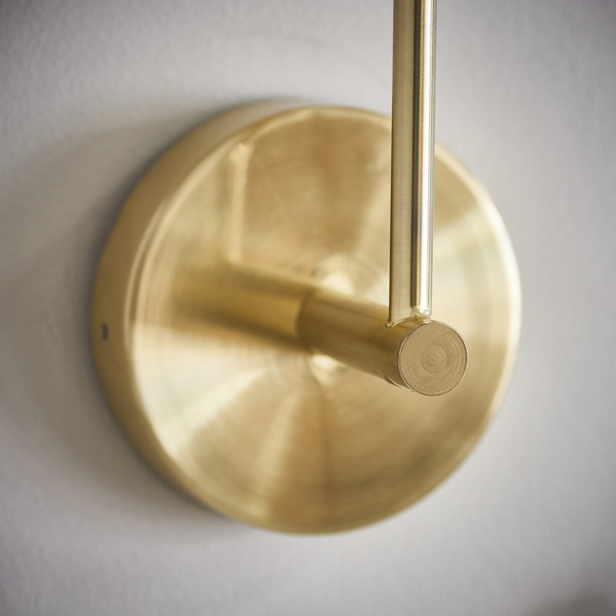 Endon Otto Single Light Wall Light - Satin Brass Plate & Opal Glass