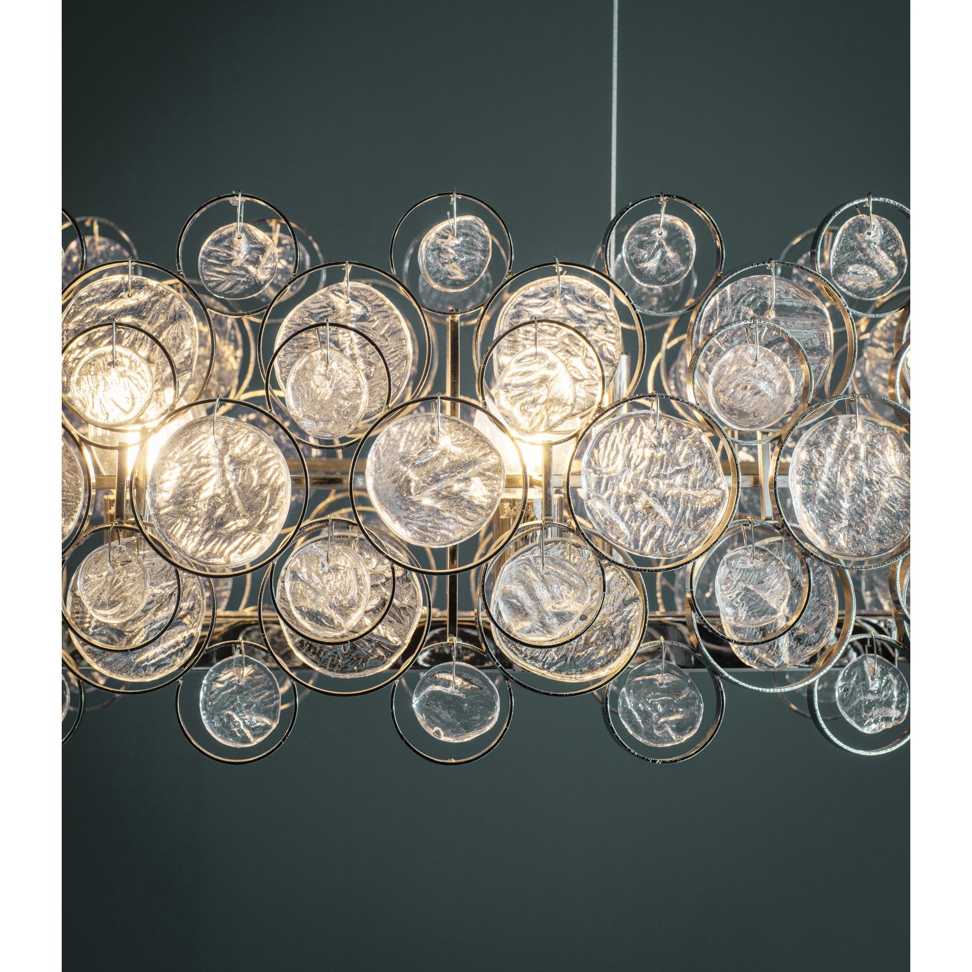 Endon Marella 8 Light Pendant - Bright Nickel Plate & Clear Glass