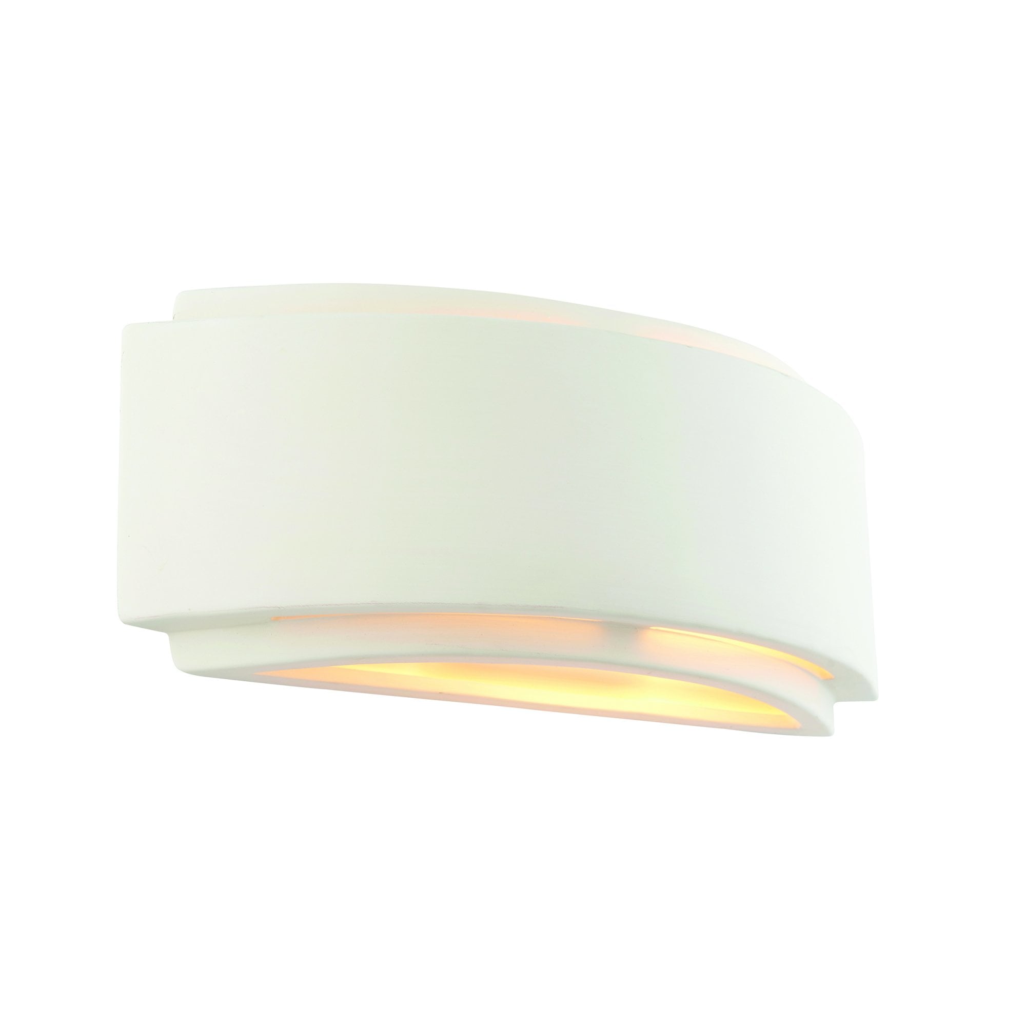 Endon Gianna Single Light Wall Light - Unglazed Ceramic & Gloss White