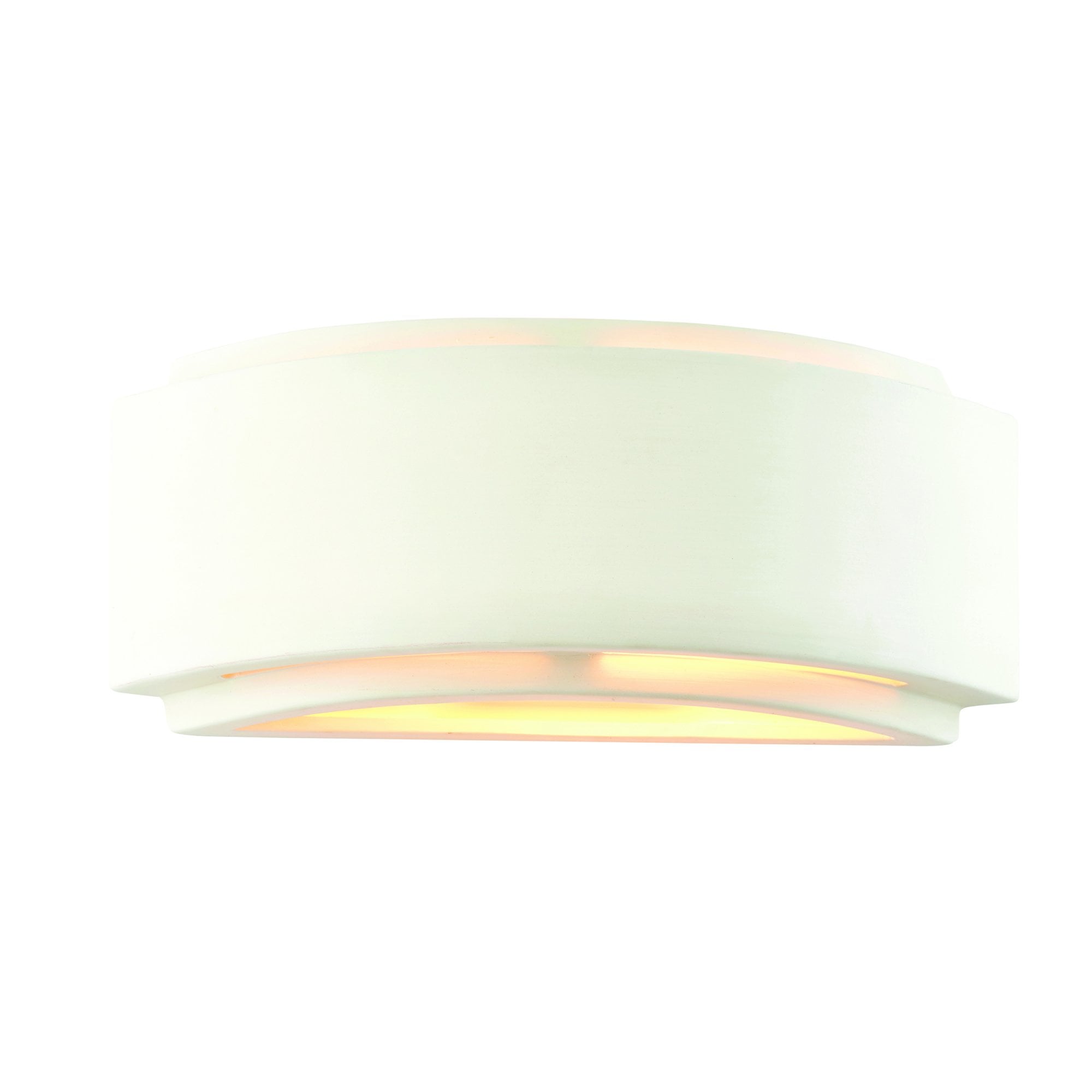 Endon Gianna Single Light Wall Light - Unglazed Ceramic & Gloss White