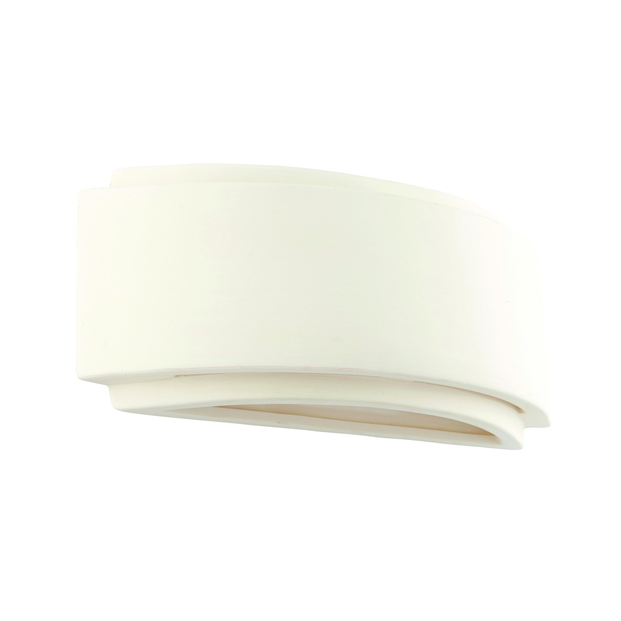 Endon Gianna Single Light Wall Light - Unglazed Ceramic & Gloss White
