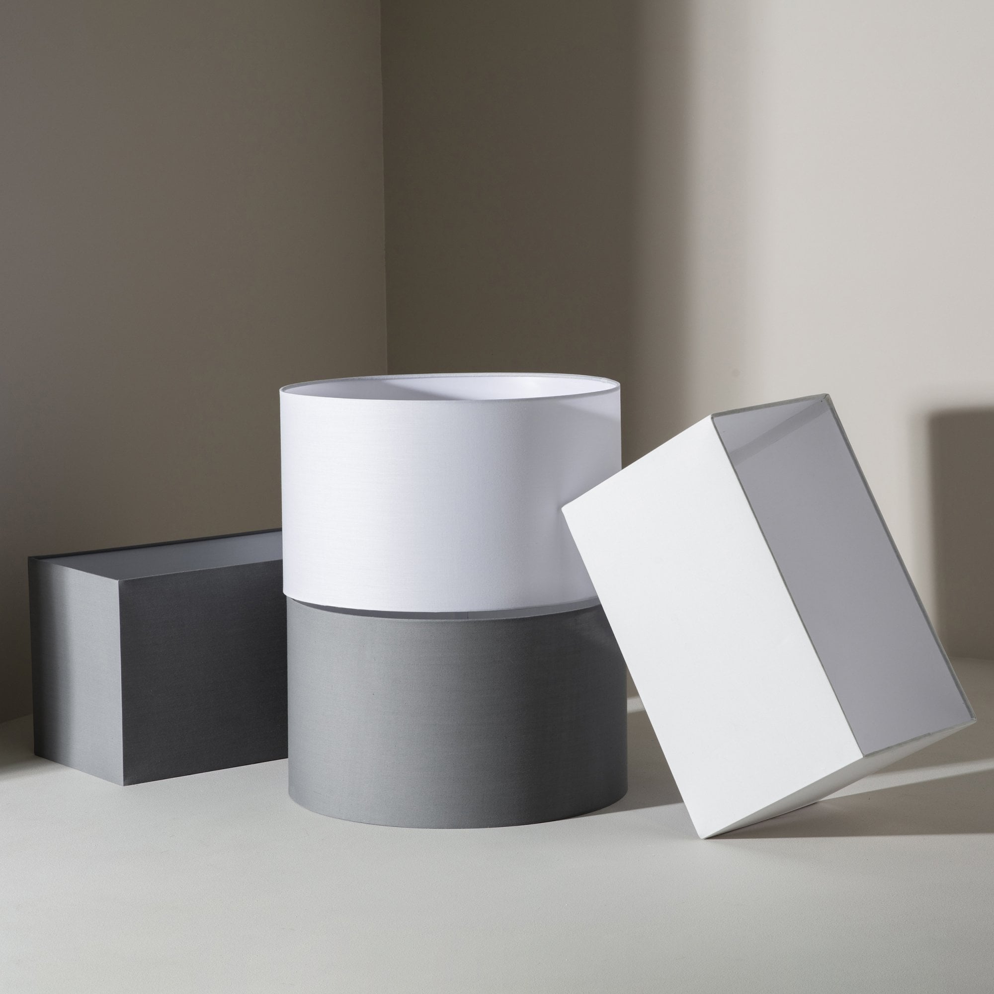 Endon Rectangular 16" Single Light Shade - Grey Fabric - Shade Only