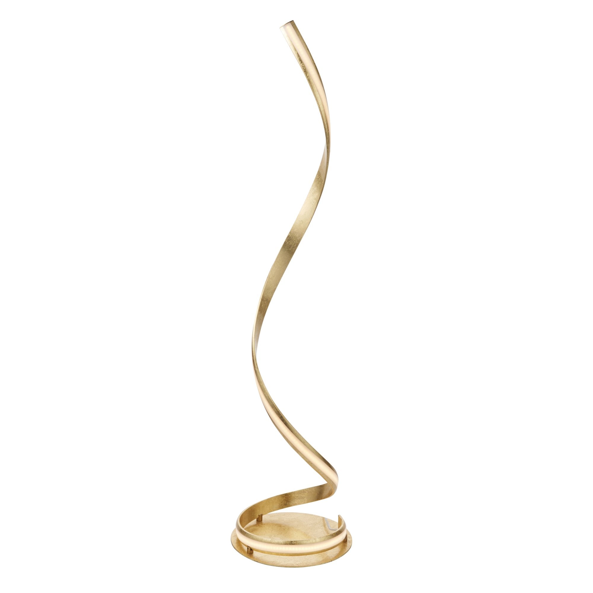 Endon Aria Single Light Floor Lamp - Gold Leaf & White Acrylic