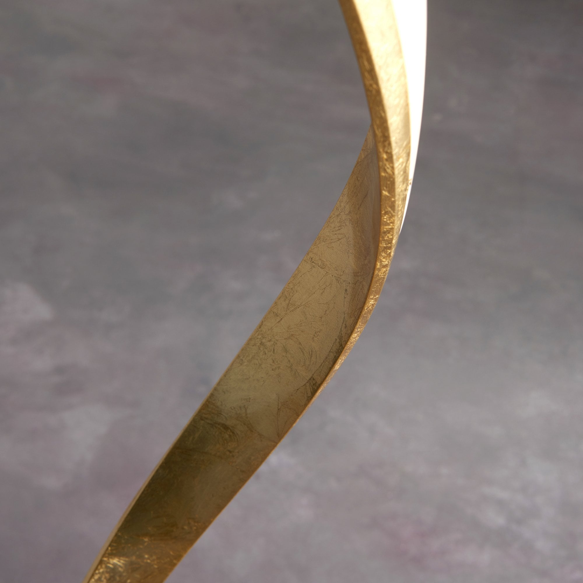 Endon Aria Single Light Floor Lamp - Gold Leaf & White Acrylic