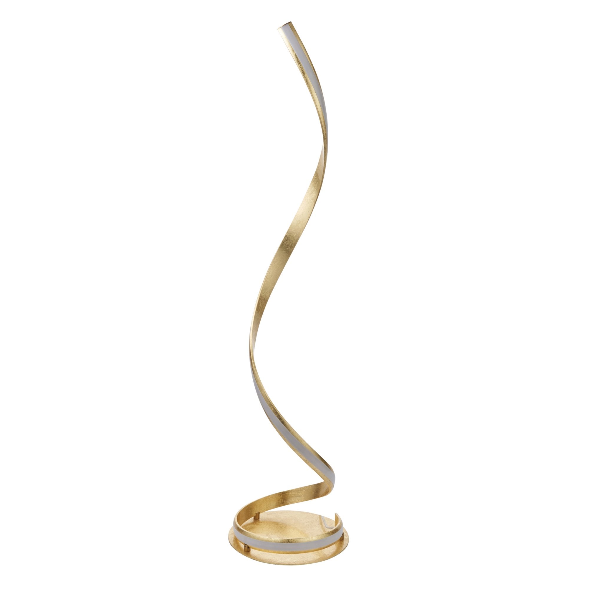 Endon Aria Single Light Floor Lamp - Gold Leaf & White Acrylic