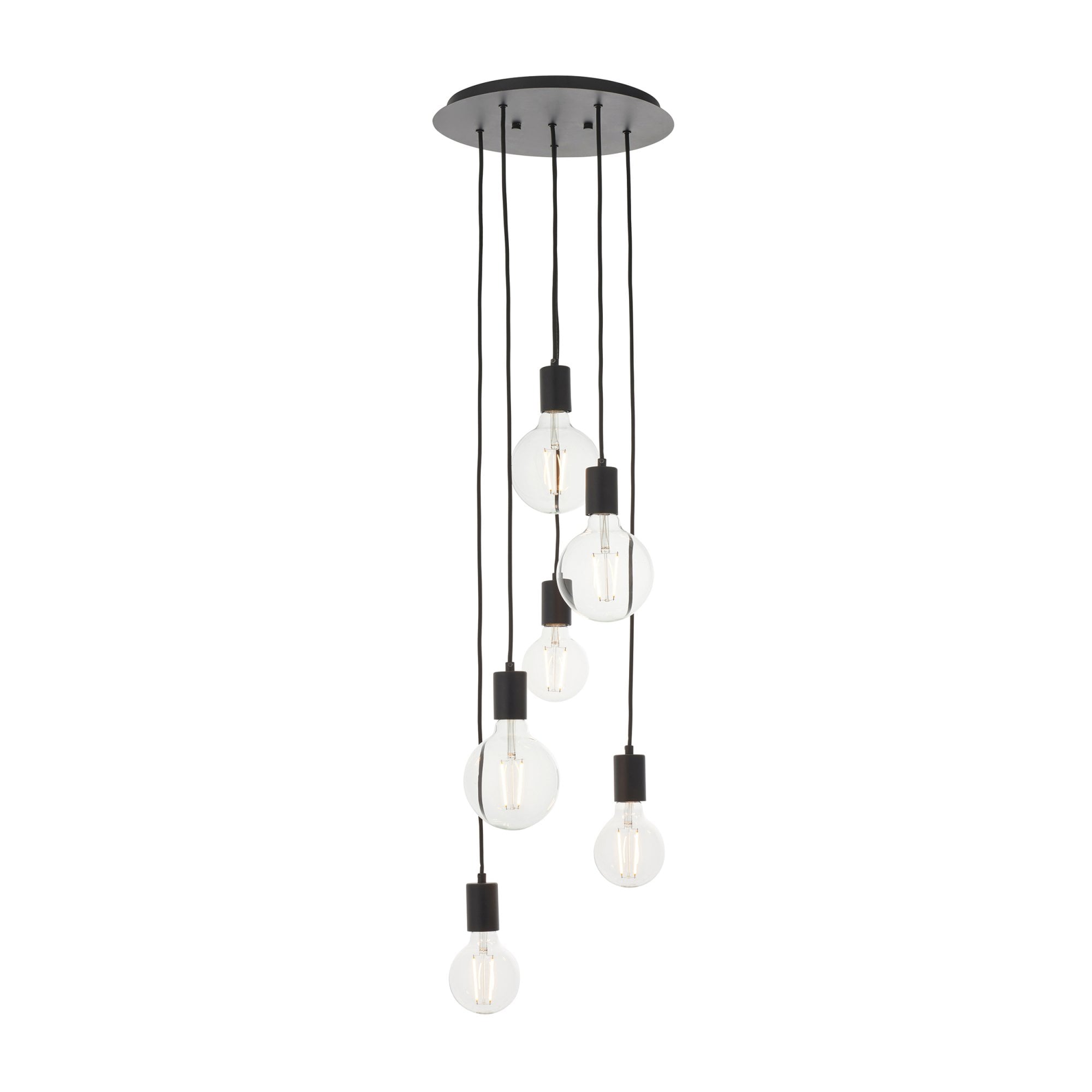 Endon Studio 6 Light Pendant  - Matt Black
