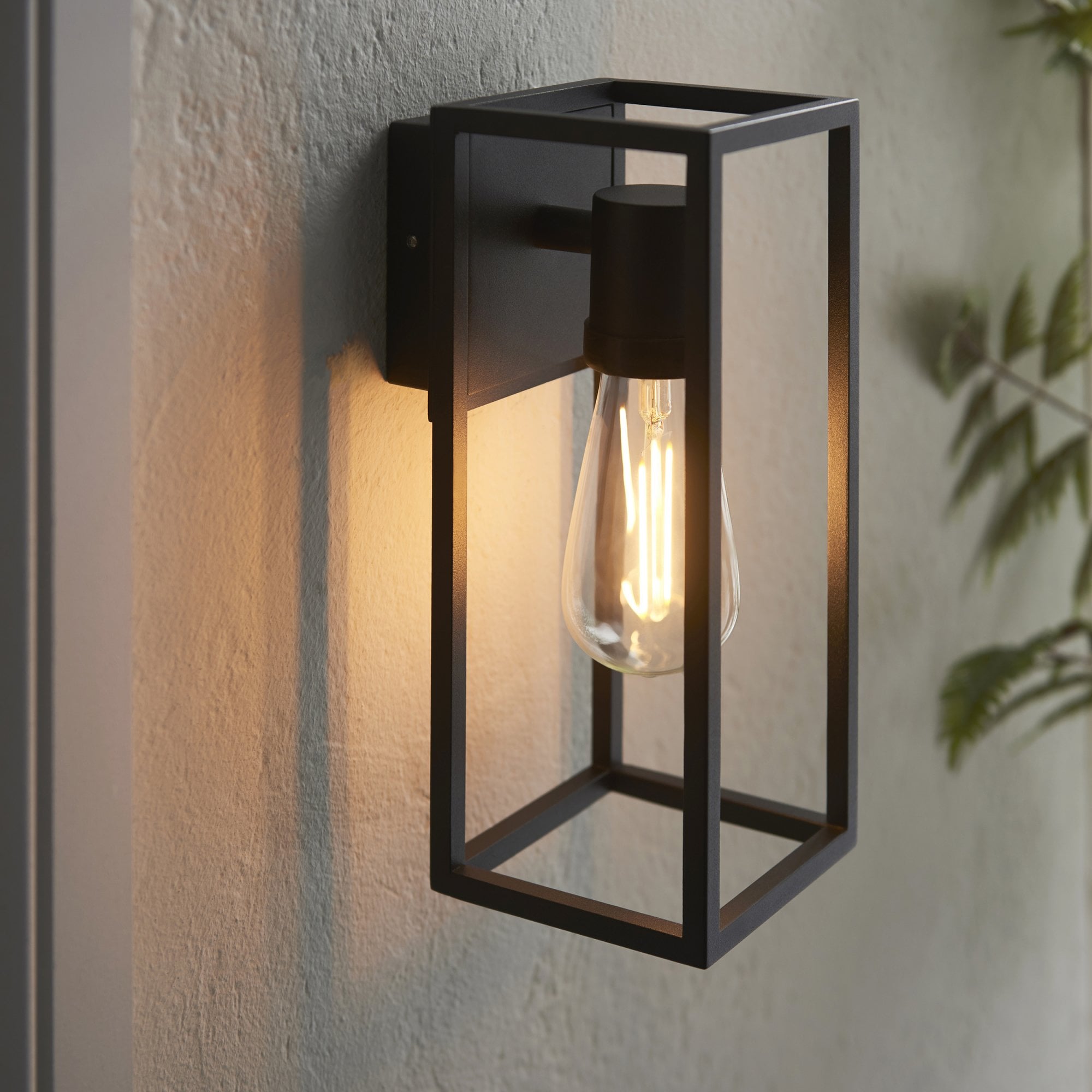 Endon Herbert Single Light Wall Light - Textured Black