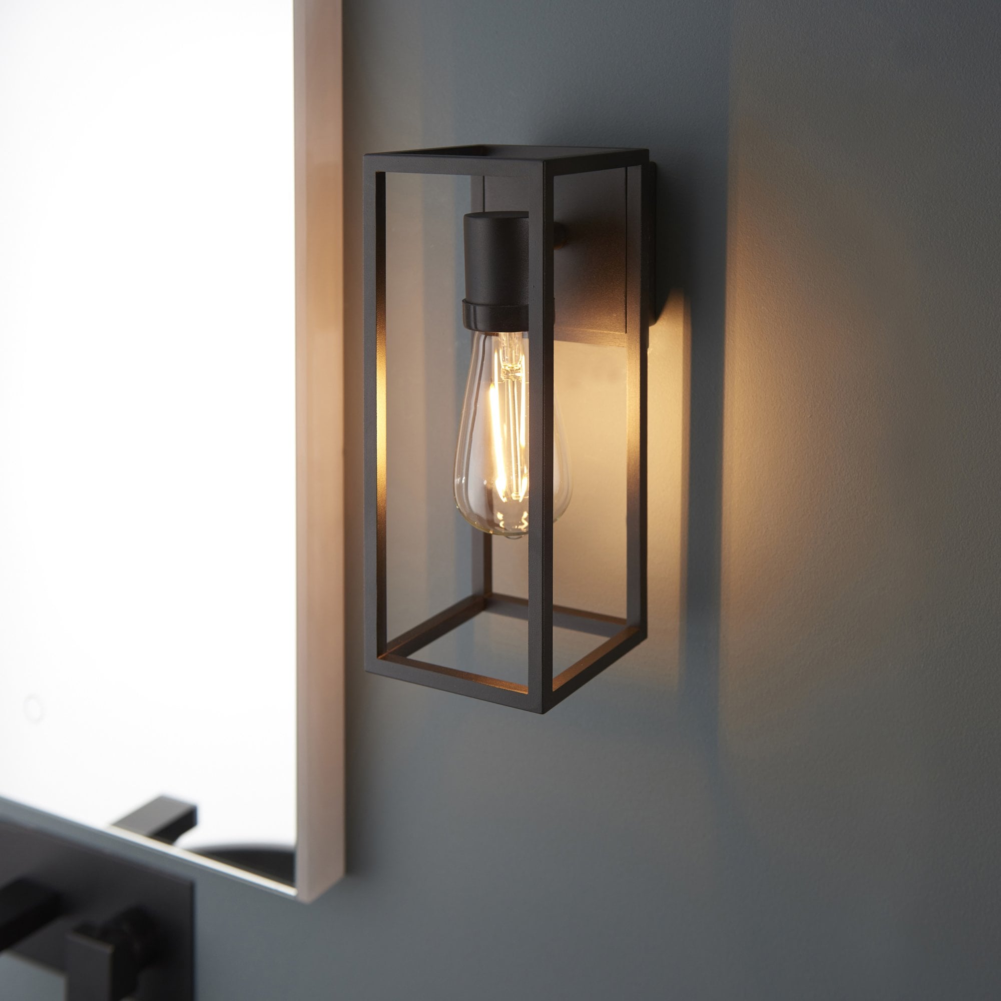 Endon Herbert Single Light Wall Light - Textured Black