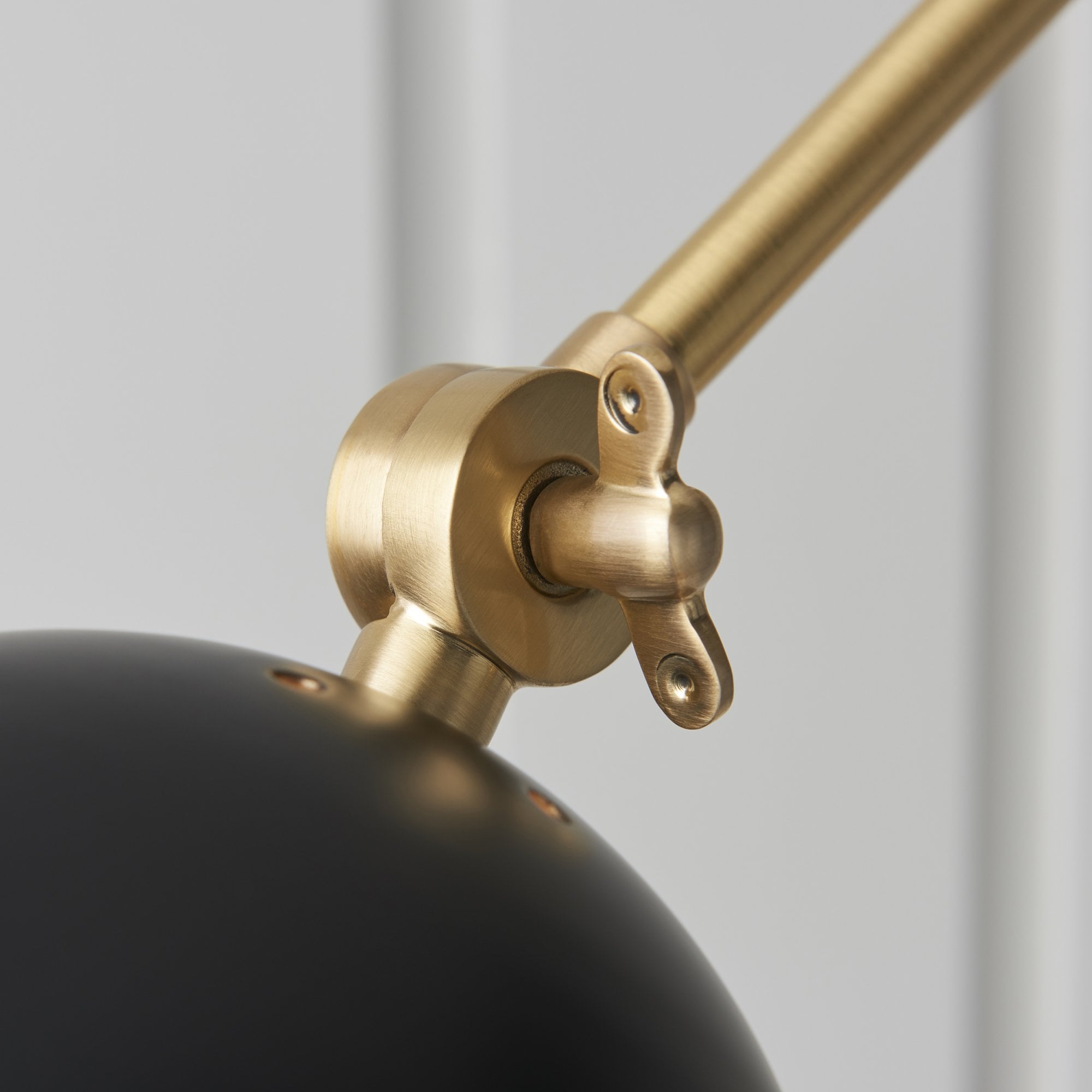 Endon Lehal Single Light Wall Light - Antique Solid Brass & Matt Black