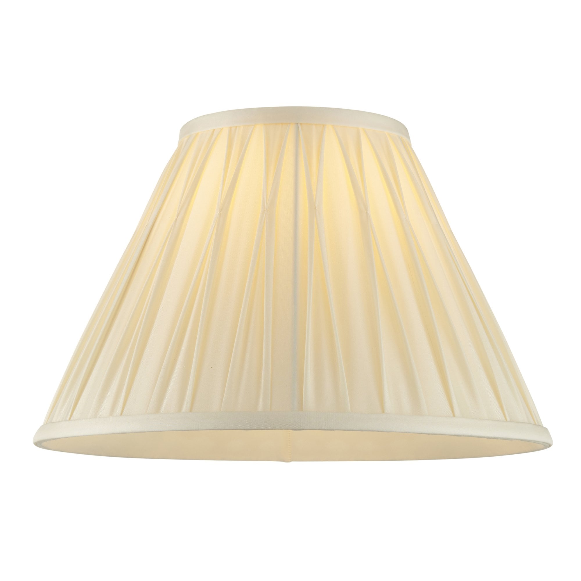 Endon Chatsworth 12" Single Light Shade - Ivory Silk - Shade Only