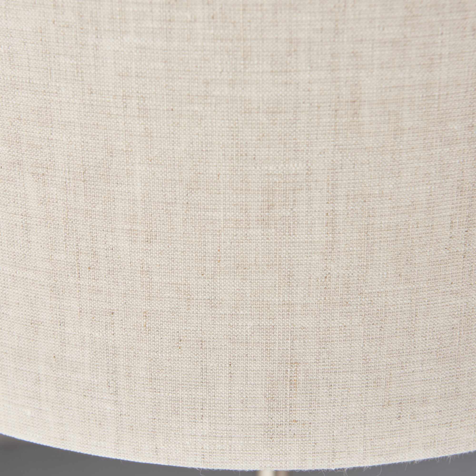 Endon Highclere 3 Light Table Lamp - Brushed Chrome Plate & Neutral Linen