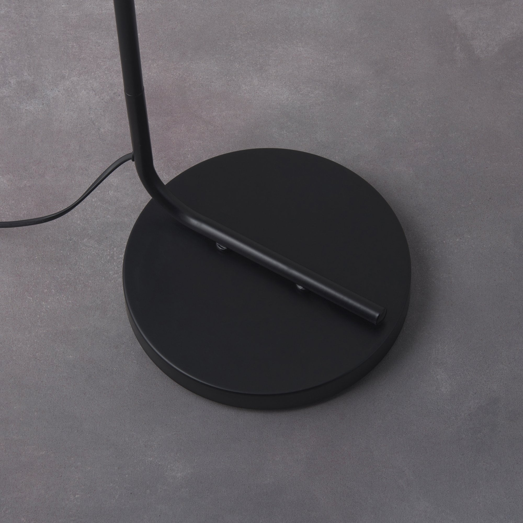 Endon Toledo Single Light Floor Lamp  - Matt Black & Clear Glass