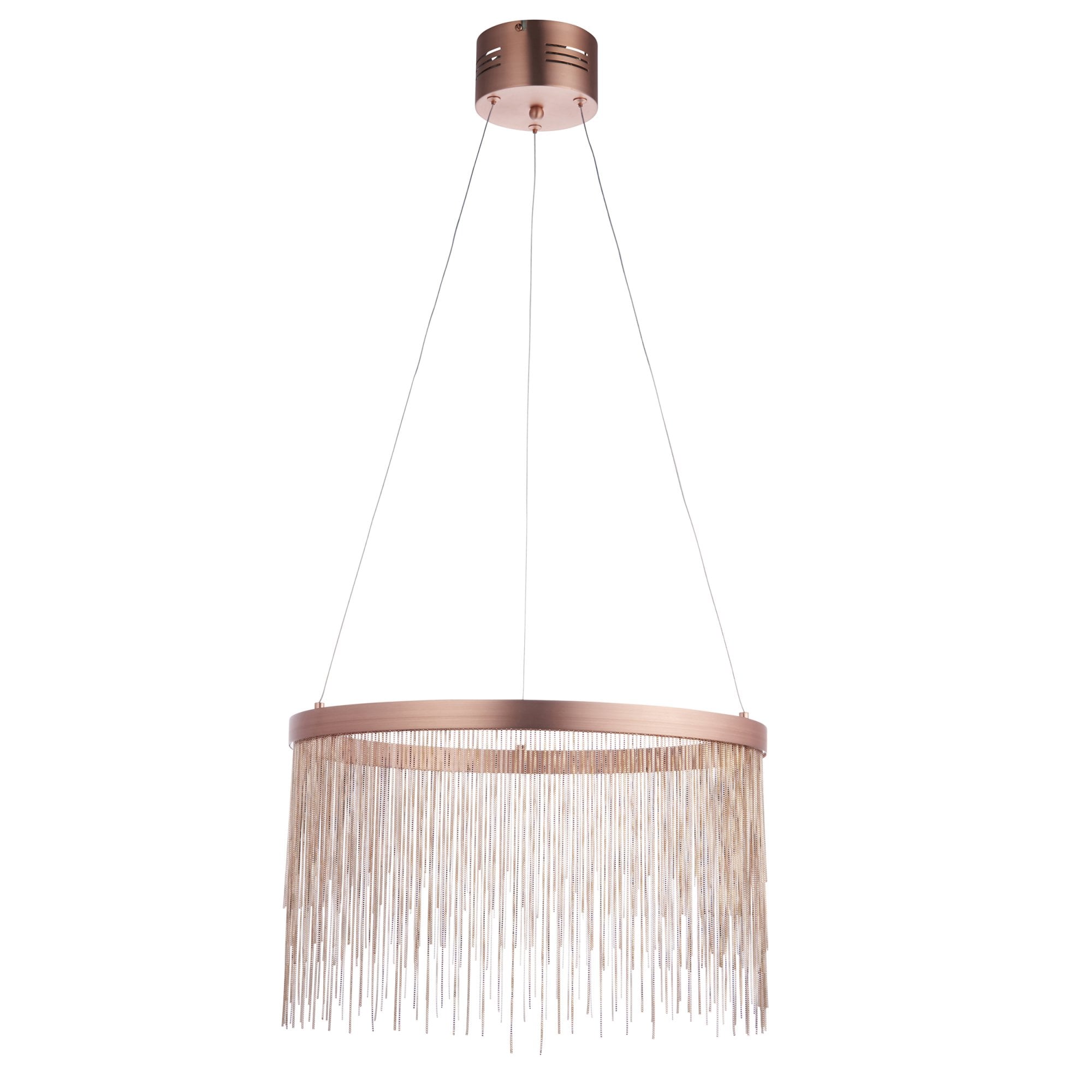 Endon Zelma Single Light Pendant -  Brushed Copper Plate & Copper