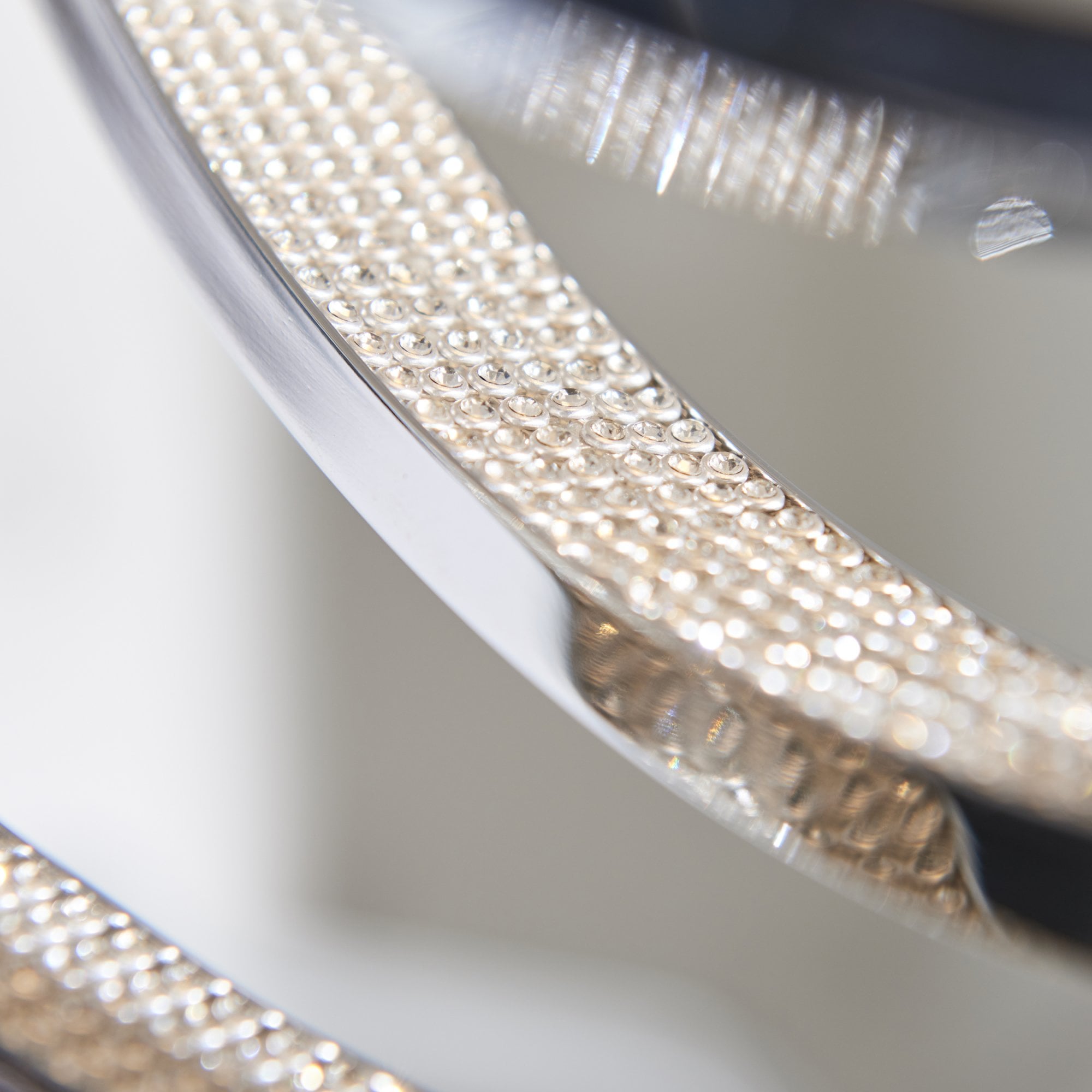 Endon Merola Single Light Semi Flush - Chrome Plate & Clear Faceted Acrylic