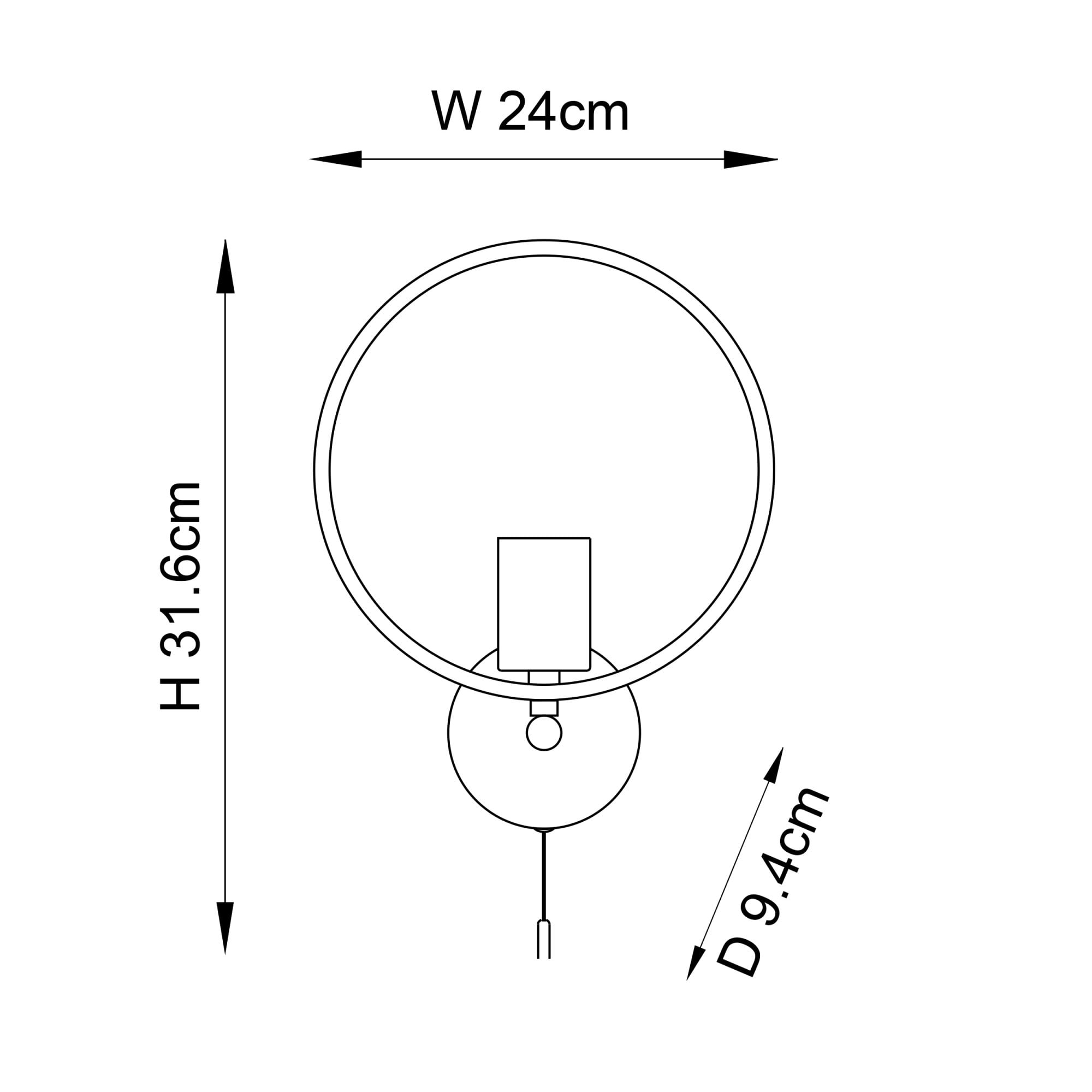 Endon Merola Single Light Wall - Chrome Plate & Clear Faceted Acrylic