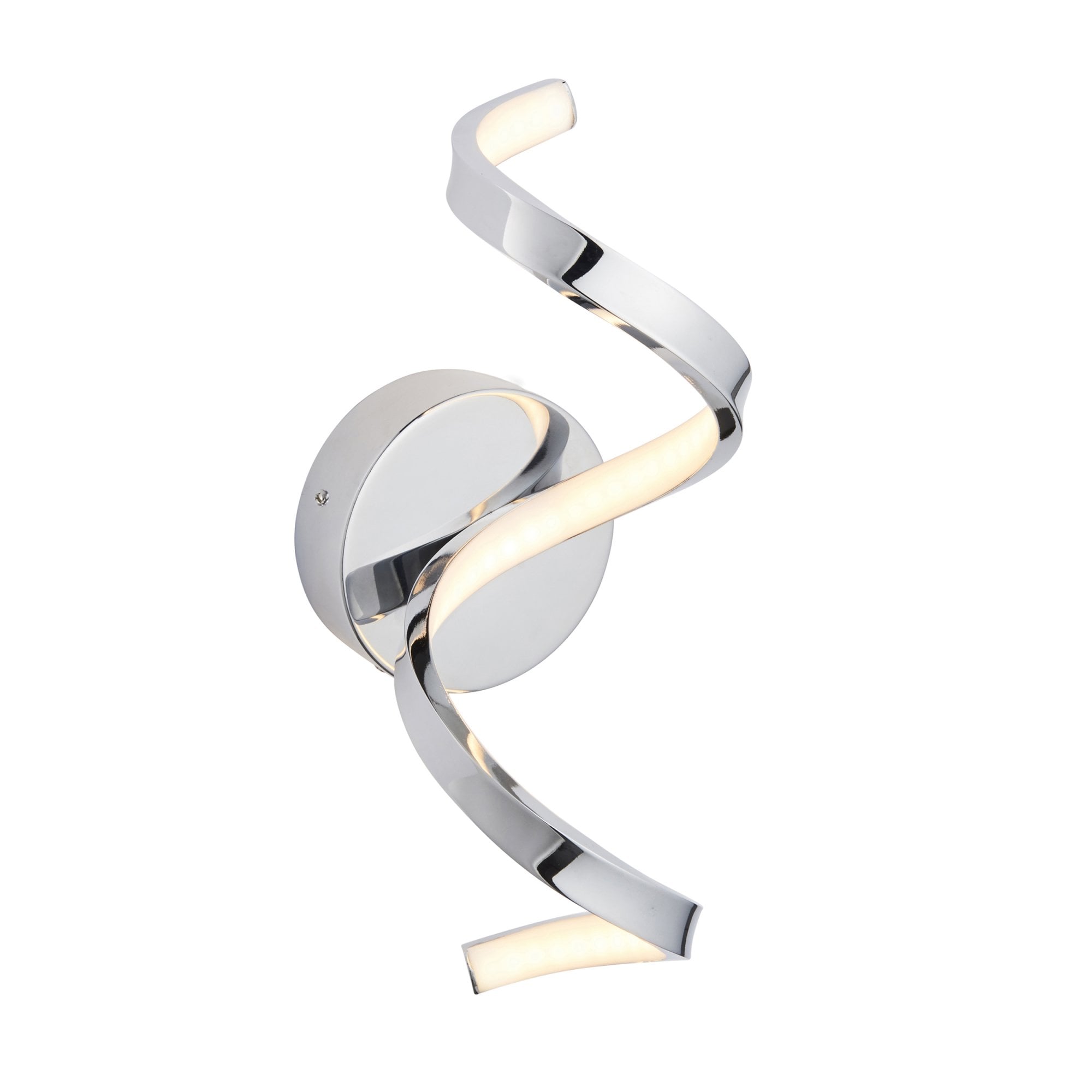 Endon Astral Single Light Wall - Chrome Plate & White Silicone