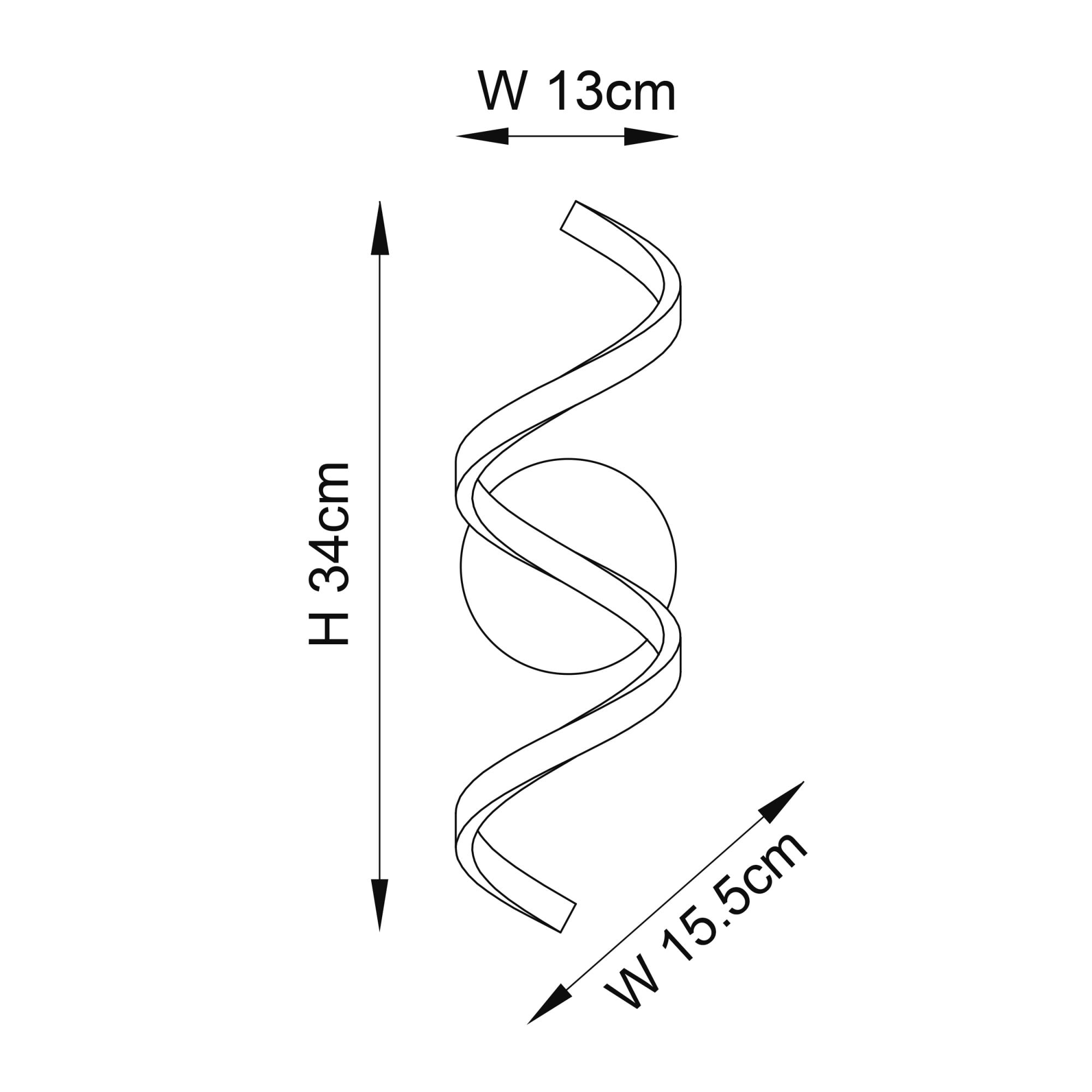 Endon Astral Single Light Wall - Chrome Plate & White Silicone