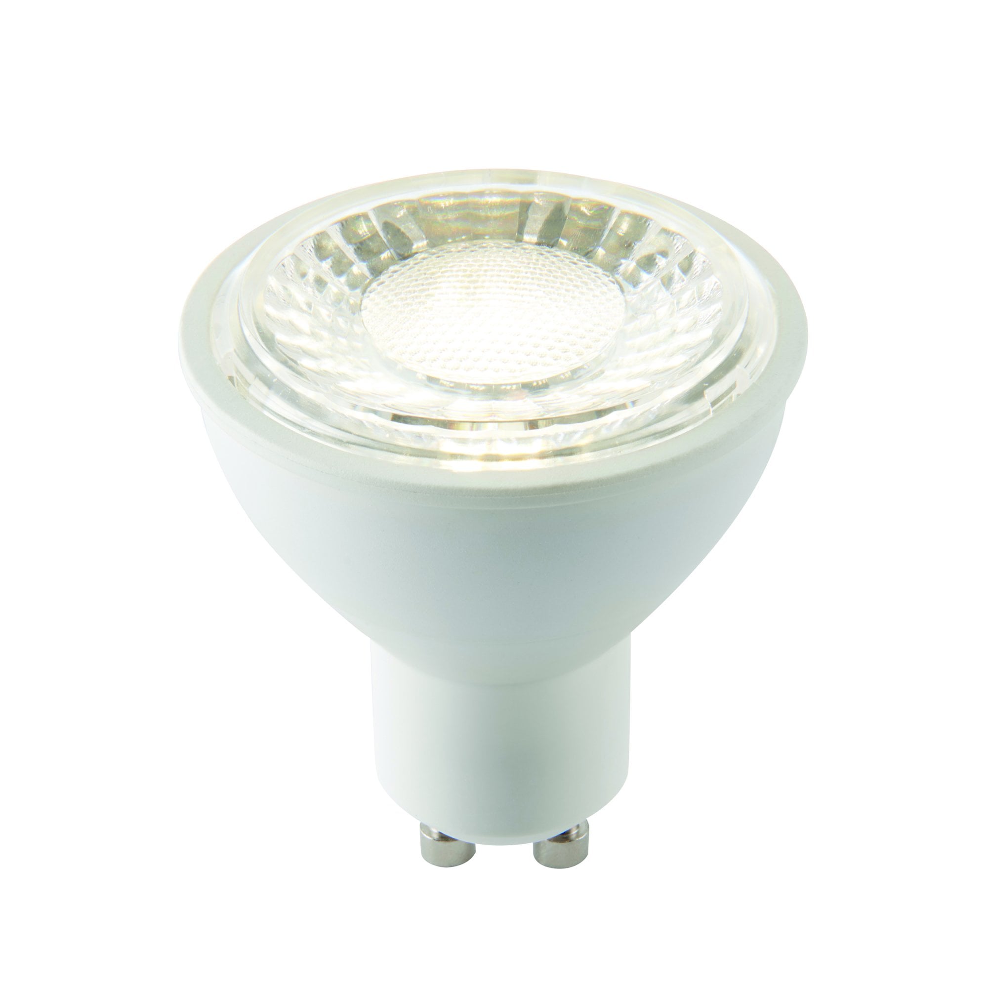 Endon GU10 LED SMD 60º 7W Lamp - 4000K - Dimmable - Matt White Plastic