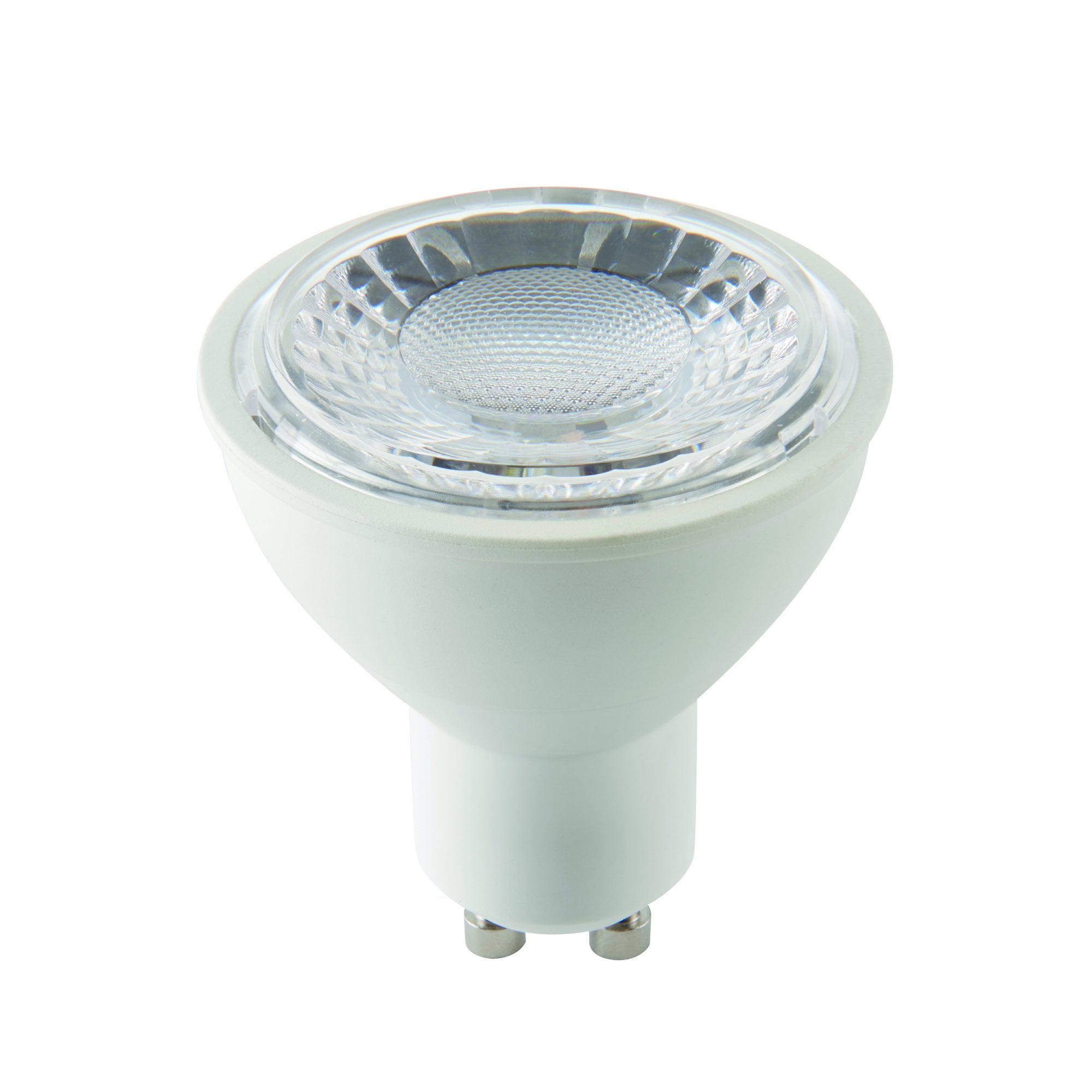 Endon GU10 LED SMD 60º 7W Lamp - 4000K - Dimmable - Matt White Plastic