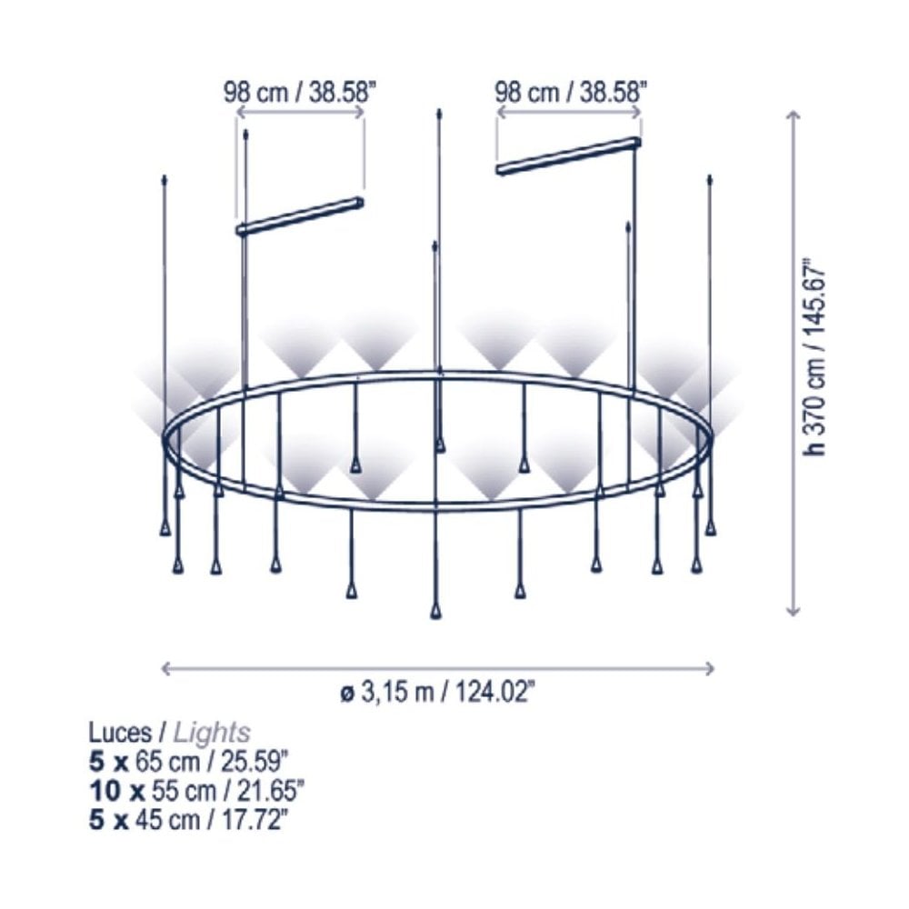 Bover Skybell Circle S/20L Pendant
