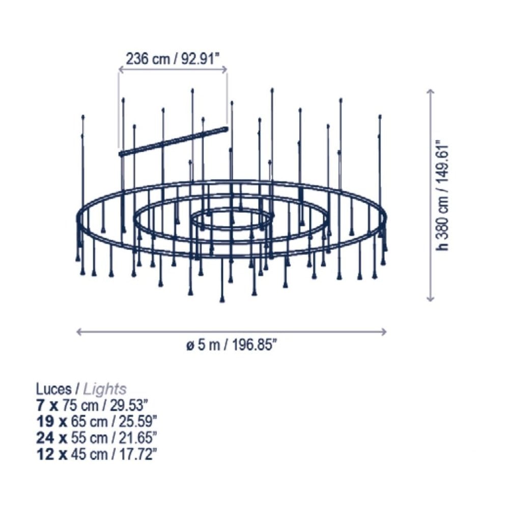 Bover Skybell Circle S/62L Pendant