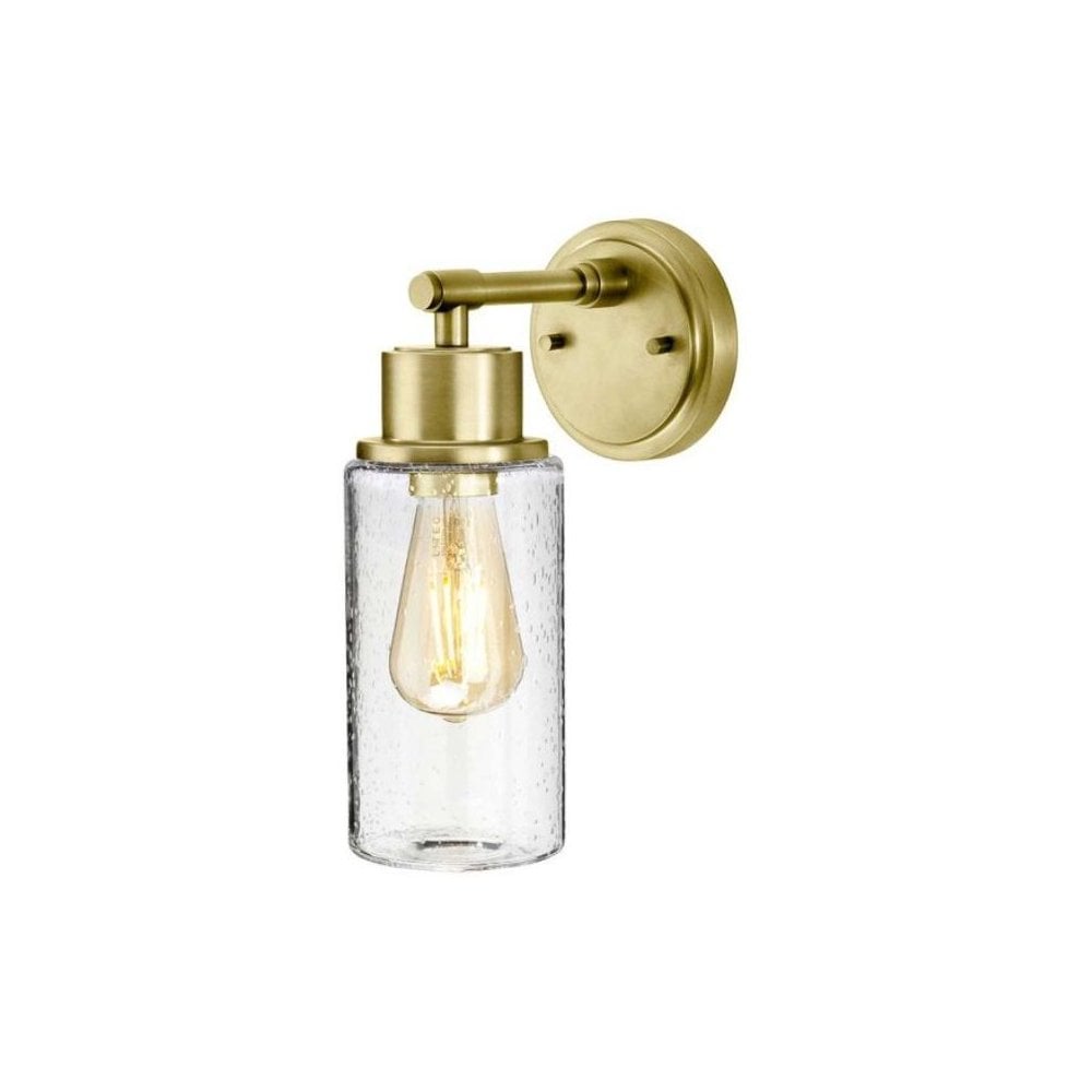 Elstead Morvah Single Bathroom Wall Light - Brushed Brass