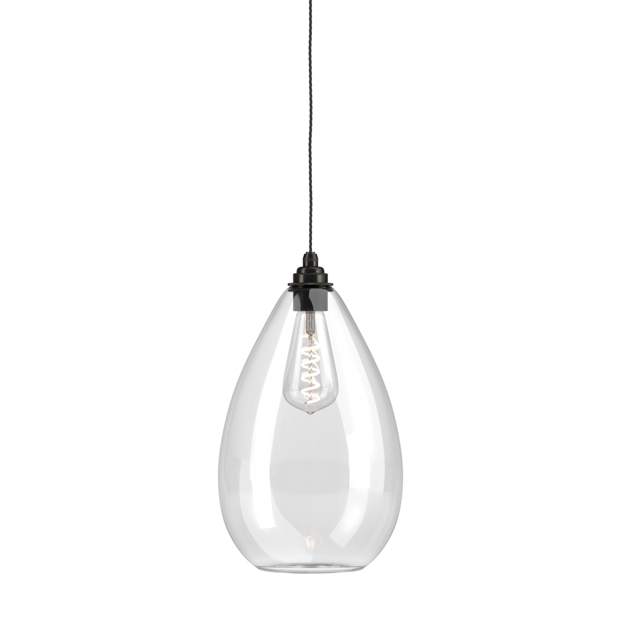 Fritz Fryer Wellington Clear Glass Pendant Light - XL (Various Colour Options)
