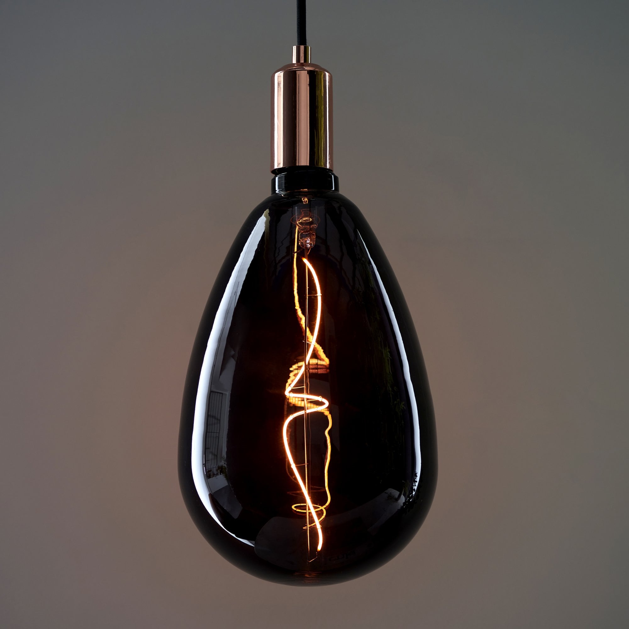 Endon Wisp E27 LED 4W Filament Bulb - 1800K - Non-Dimmable - Smoked Glass