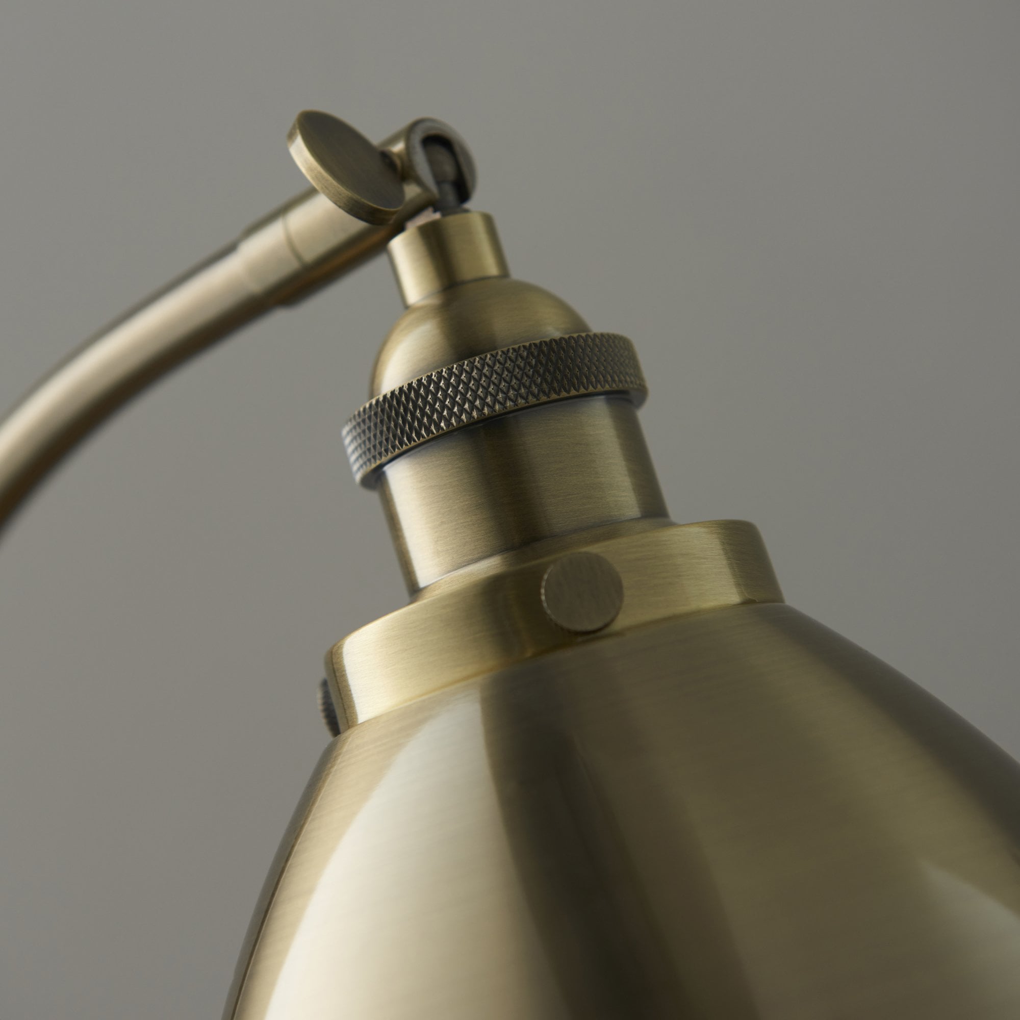 Endon Franklin Single Task Table Lamp - Antique Brass Plate