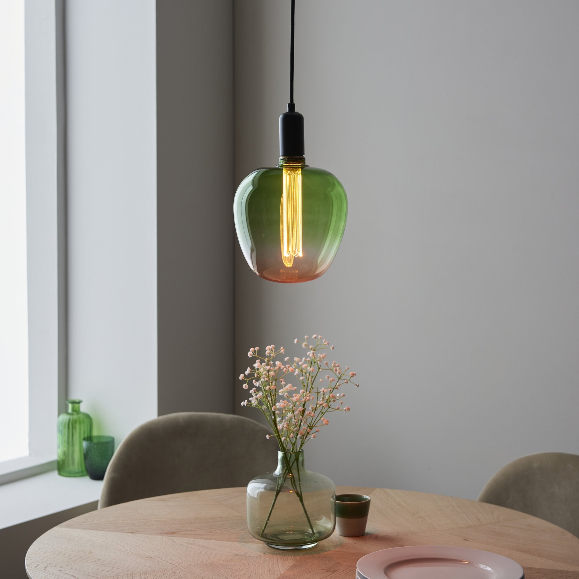 Endon Roves E27 LED 2.8W Anti Glare - 1800K - Non-Dimmable - Green to Pink Ombre