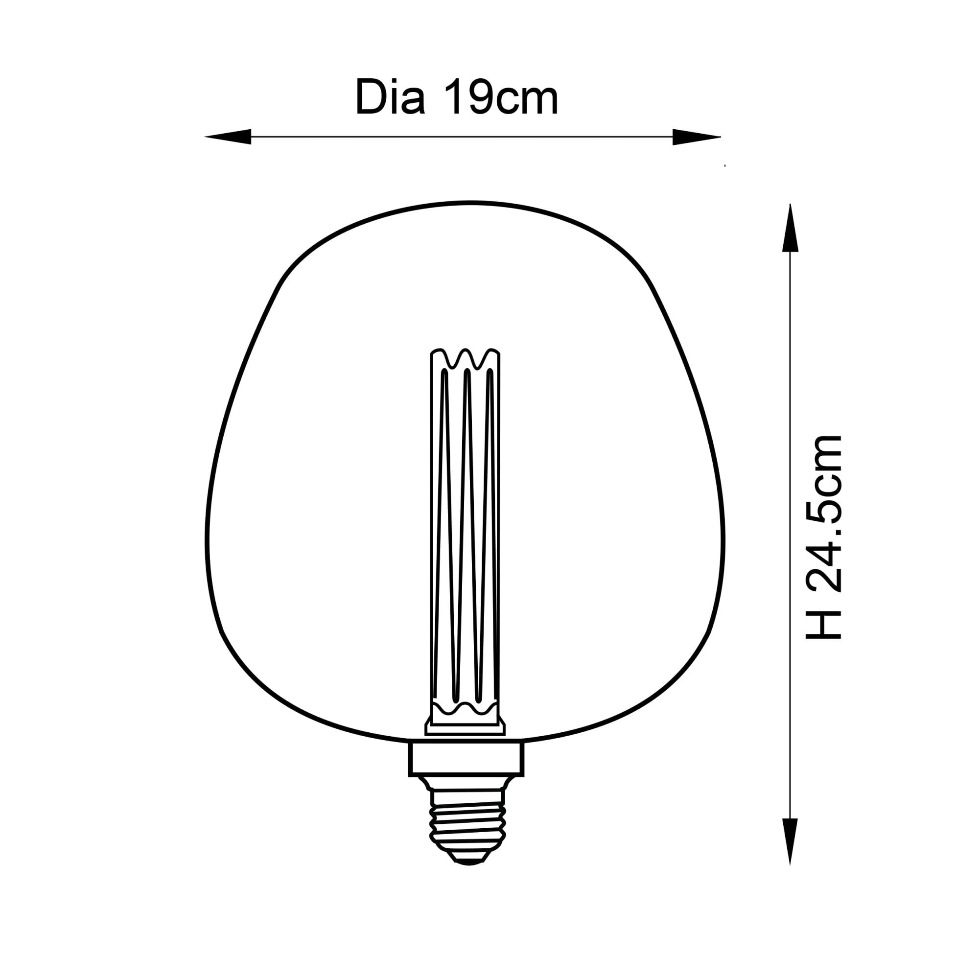 Endon Roves E27 LED 2.8W Anti Glare - 1800K - Non-Dimmable - Pink Tinted