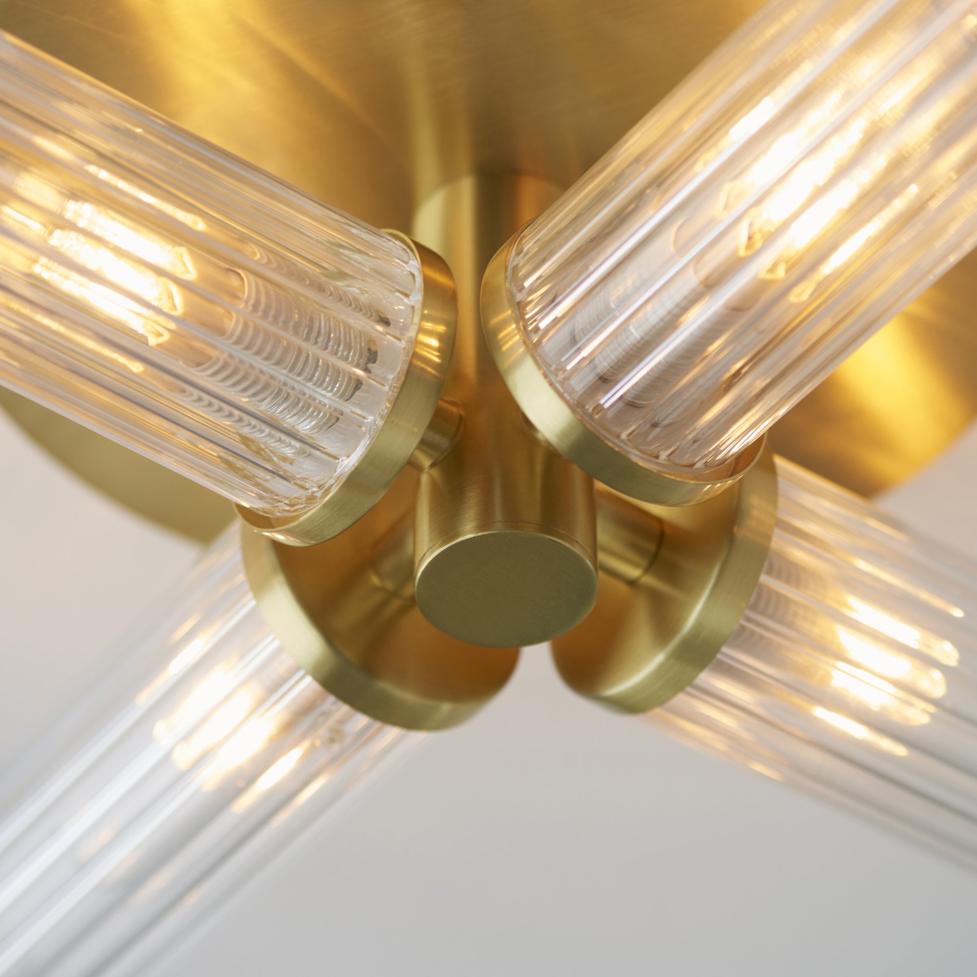 Endon Talo 4 Light Semi Flush - Satin Brass
