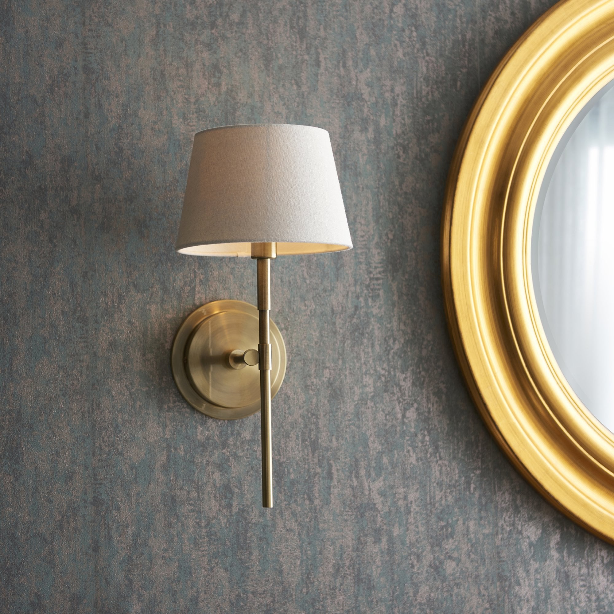 Endon Rennes Single Light Wall - Antique Brass (No Shade)