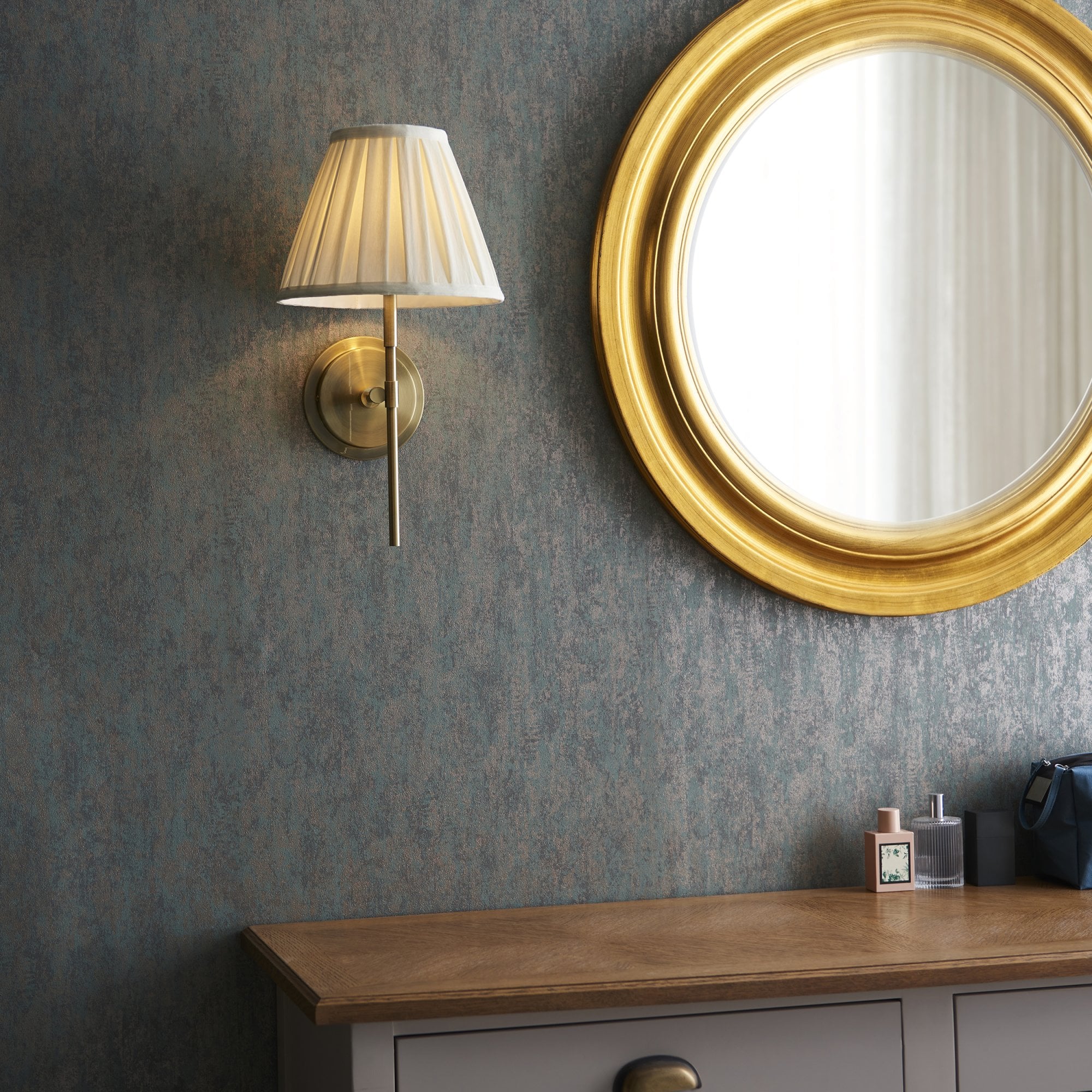 Endon Rennes Single Light Wall - Antique Brass (No Shade)