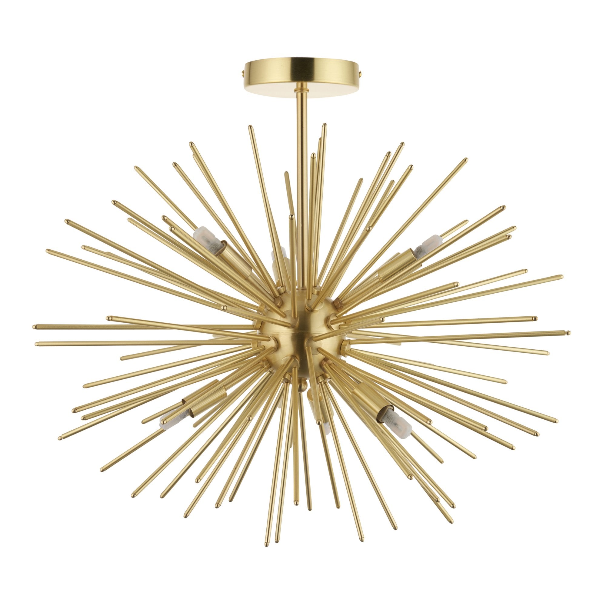 Endon Orta 6 Light Semi Flush - Satin Gold