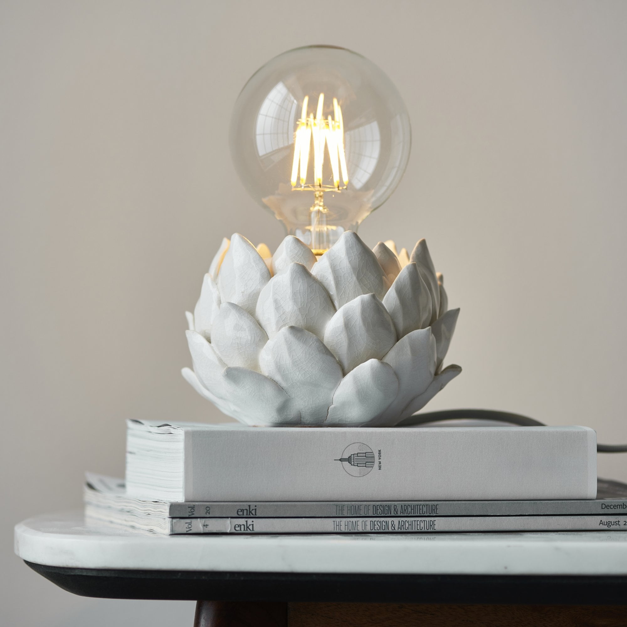 Endon Artichoke Table Lamp Base -  Oatmeal Crackle Finish - Base Only