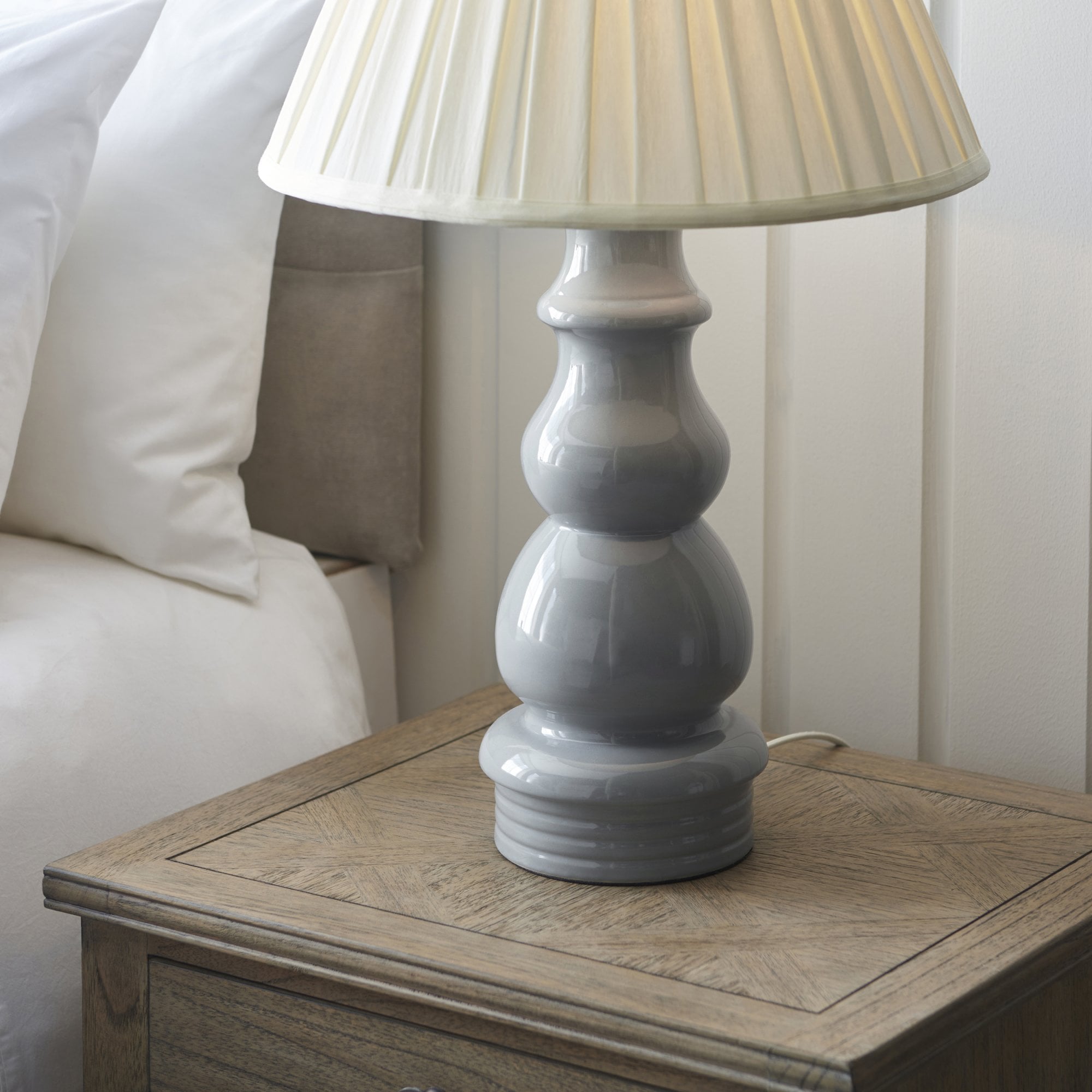 Endon Provence Table Lamp Base - Blue Grey Glaze - Base Only