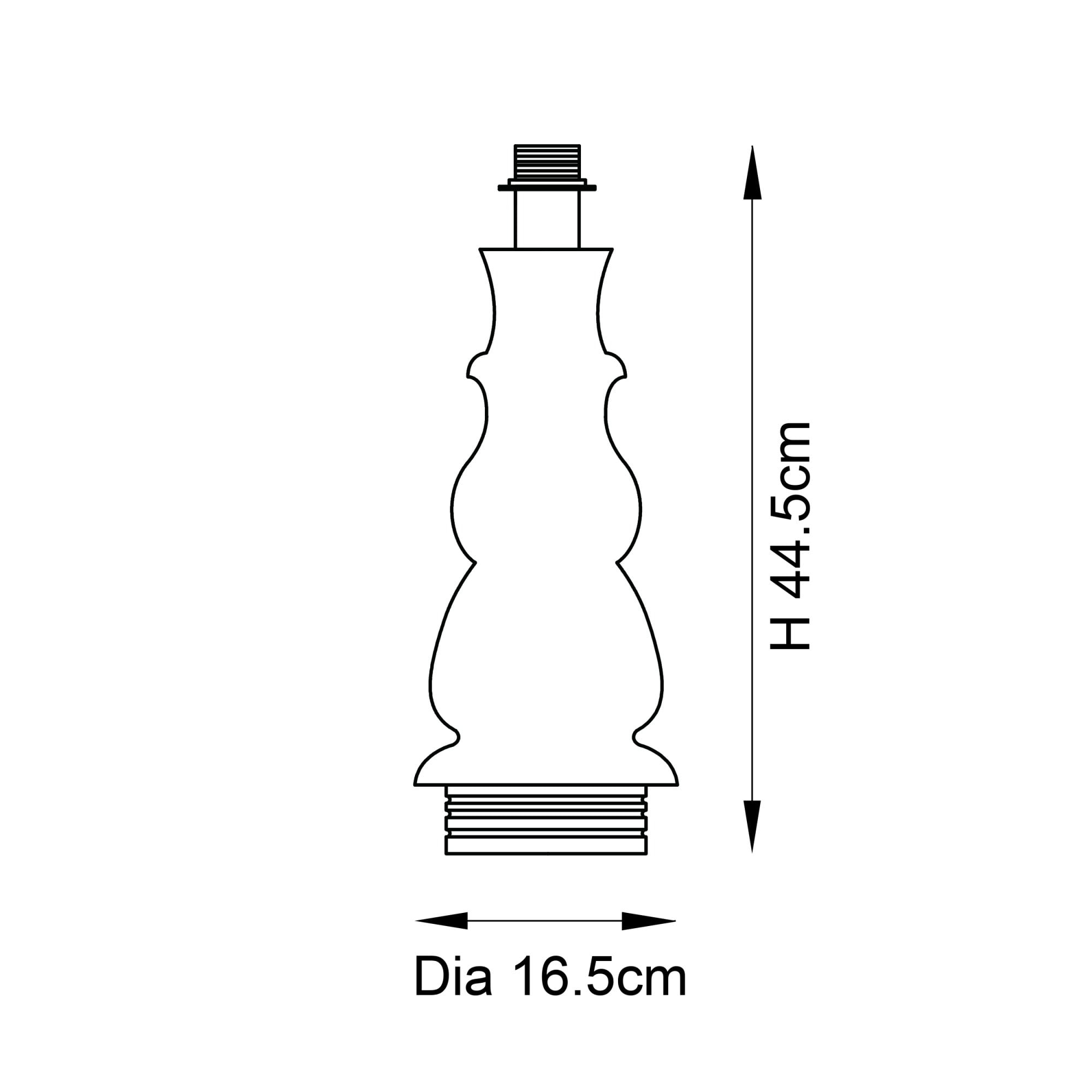 Endon Provence Table Lamp Base - Blue Grey Glaze - Base Only