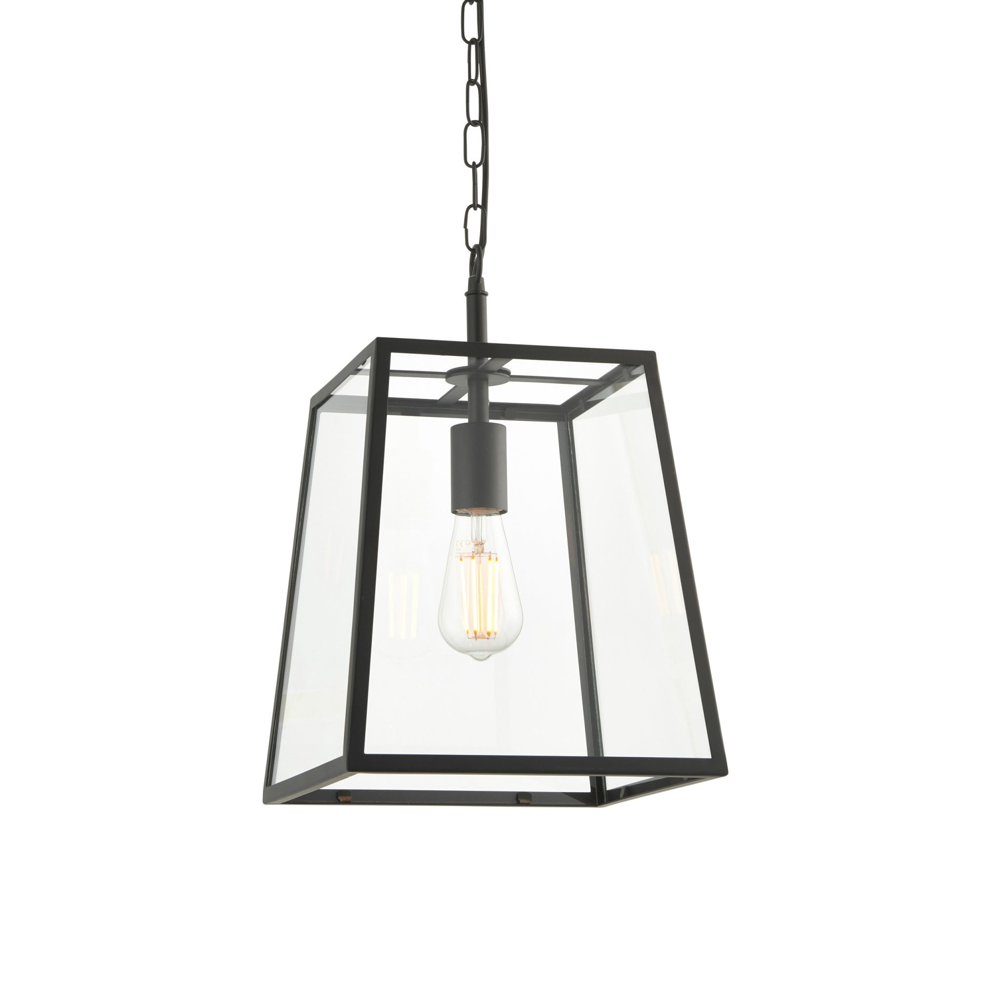 Endon Hurst Single Light Pendant - Matt Black